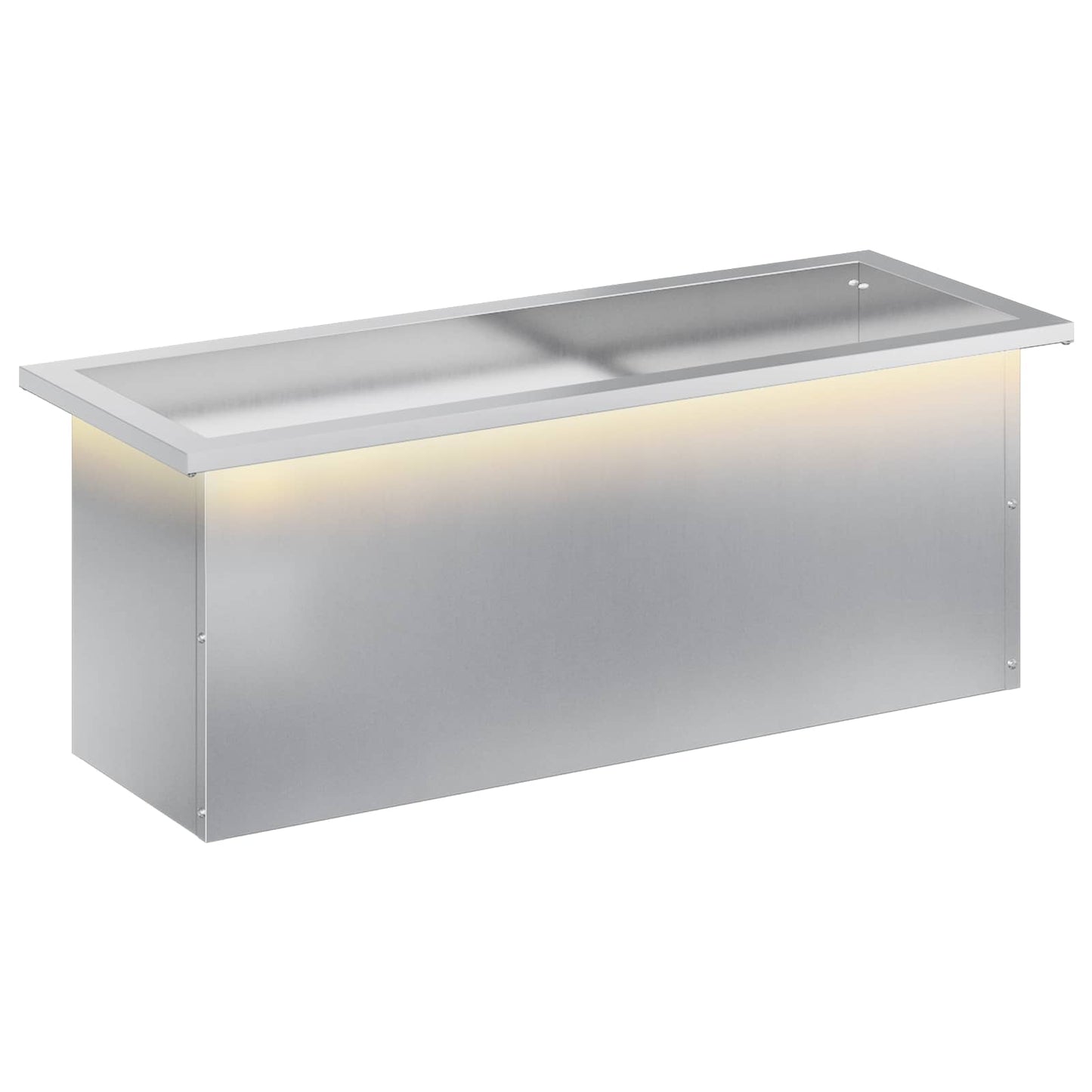 Led-es kerti virágláda Ezüst 30 x 80 x 30 cm Horganyzott Acél