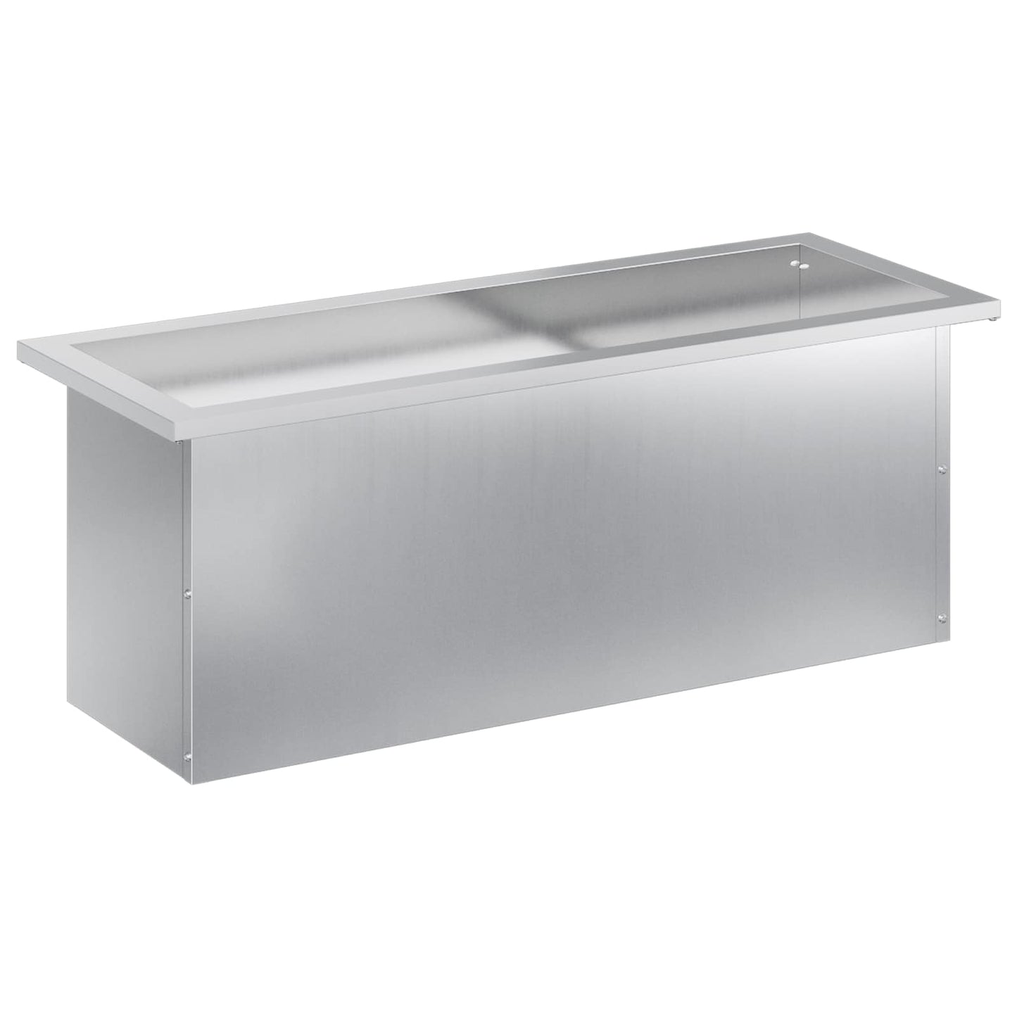 Led-es kerti virágláda Ezüst 30 x 80 x 30 cm Horganyzott Acél
