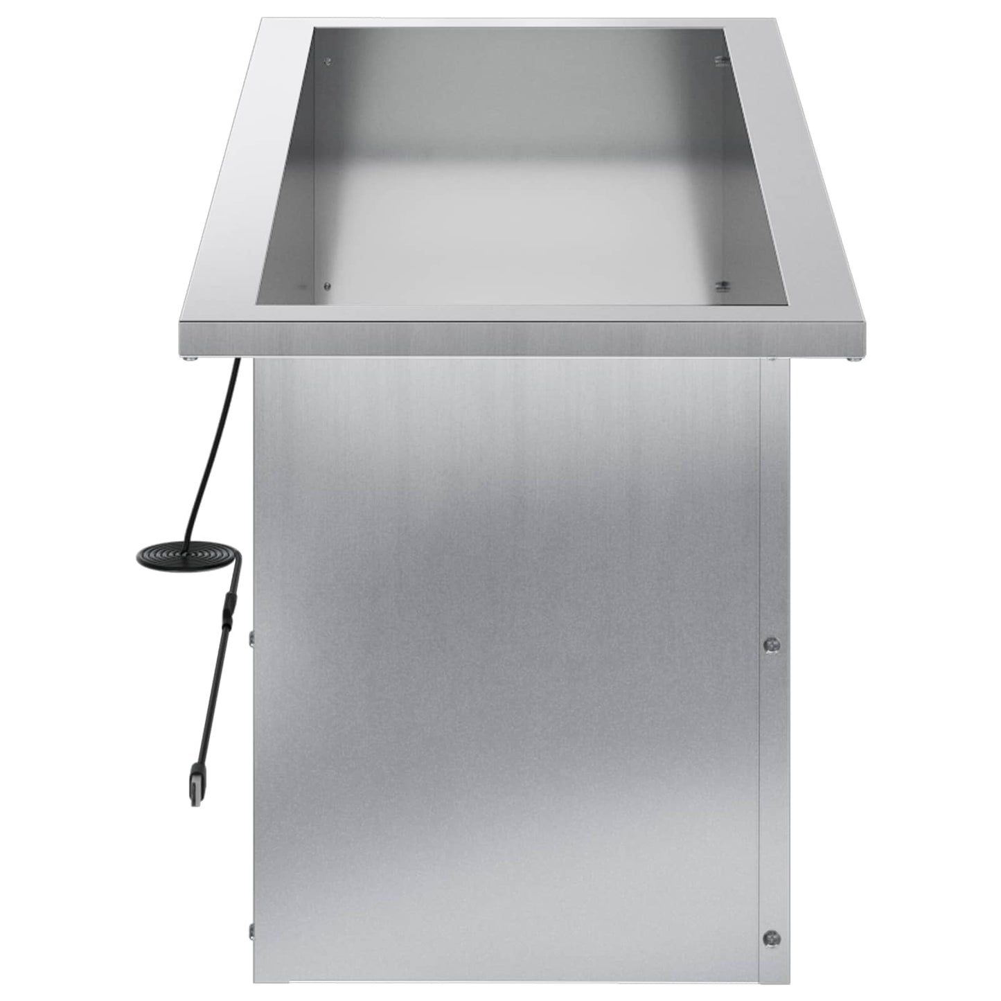 Led-es kerti virágláda Ezüst 30 x 80 x 30 cm Horganyzott Acél