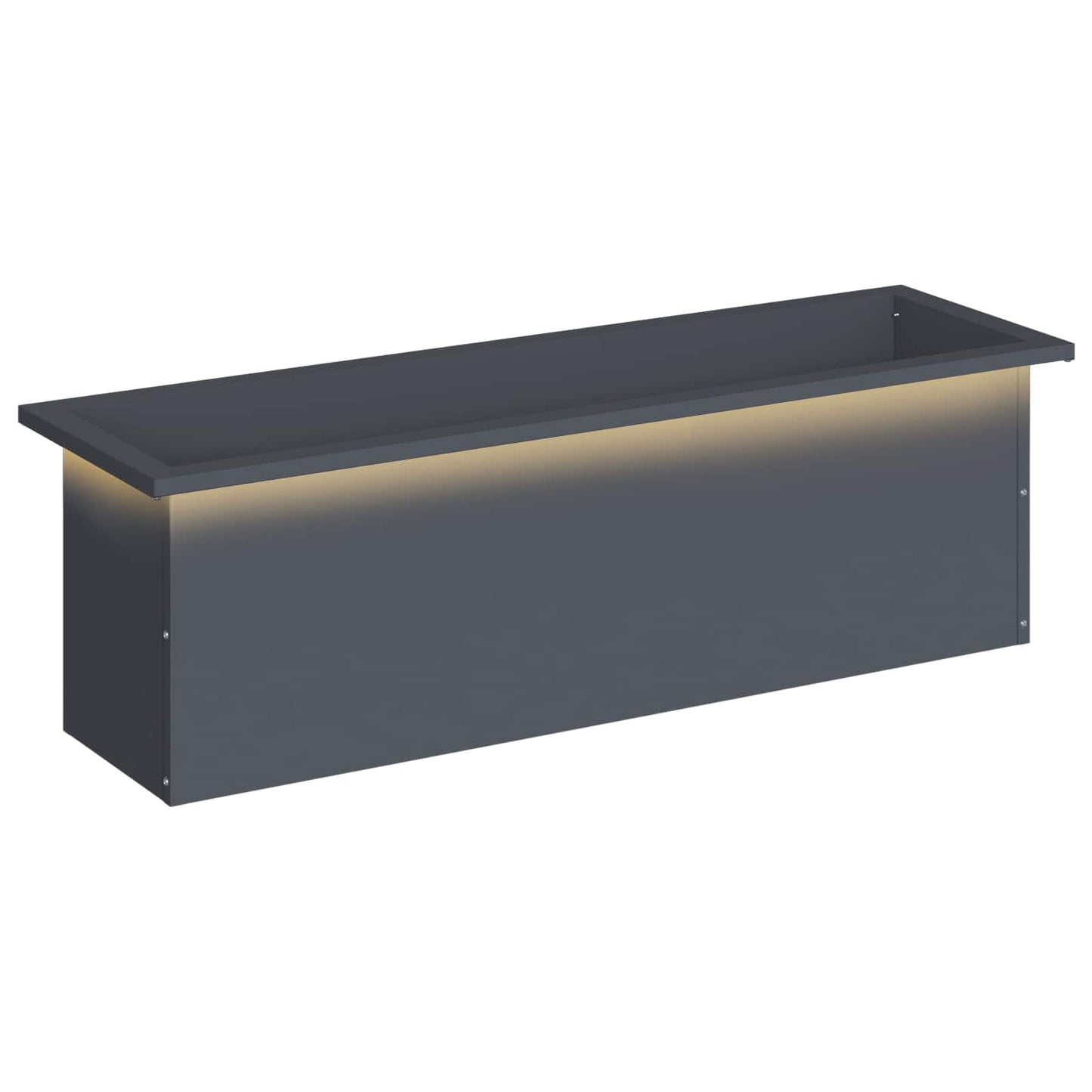 Led-es kerti virágláda Antracit 30 x 100 x 30 cm Acél