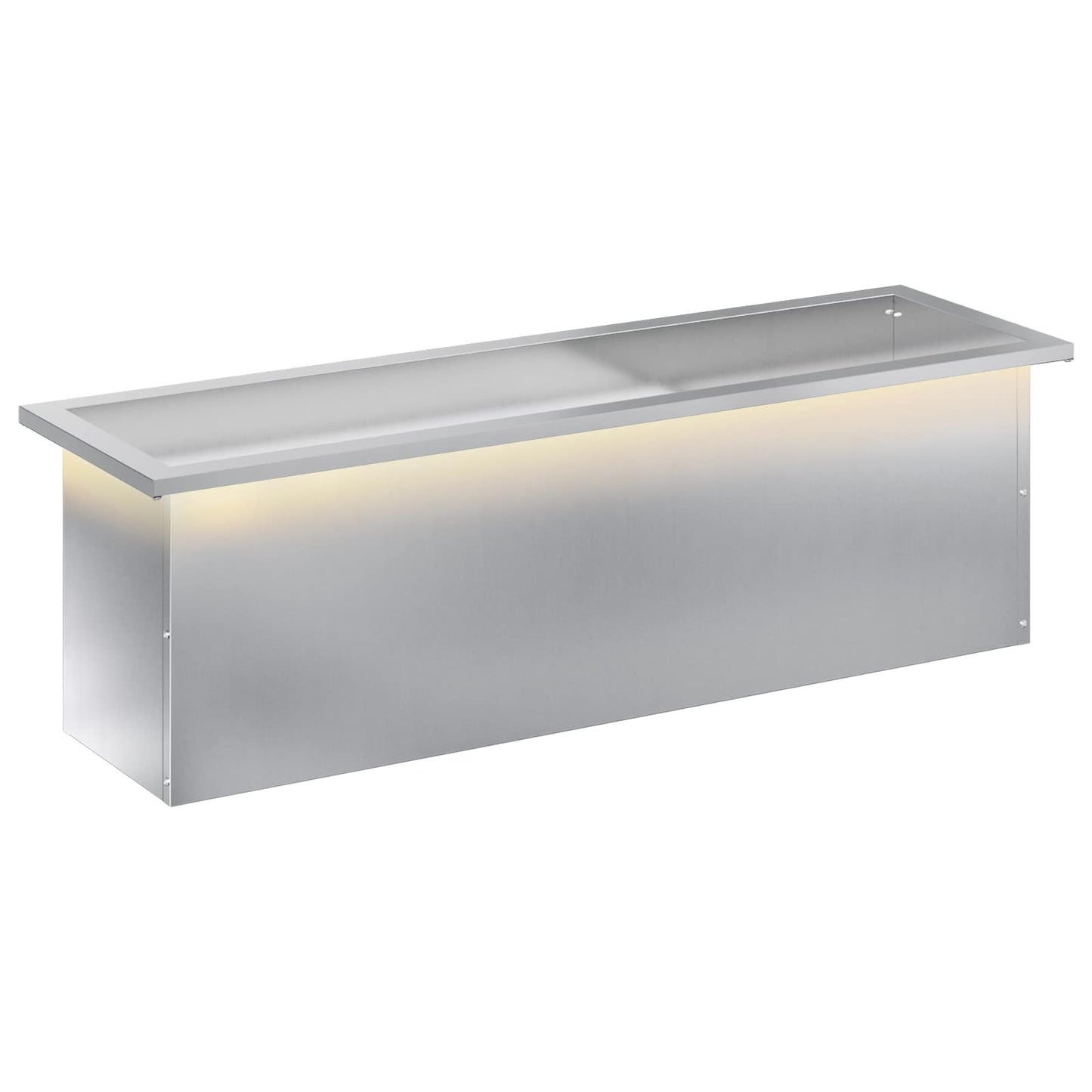 Led-es kerti virágláda Ezüst 30 x 100 x 30 cm Horganyzott Acél
