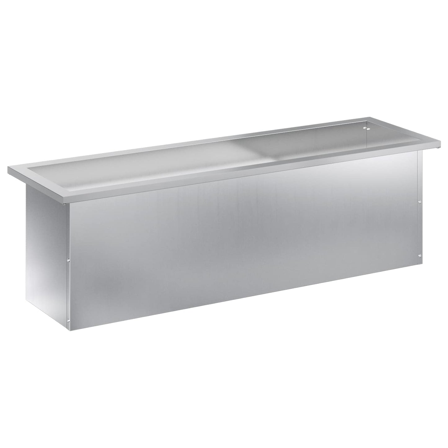 Led-es kerti virágláda Ezüst 30 x 100 x 30 cm Horganyzott Acél