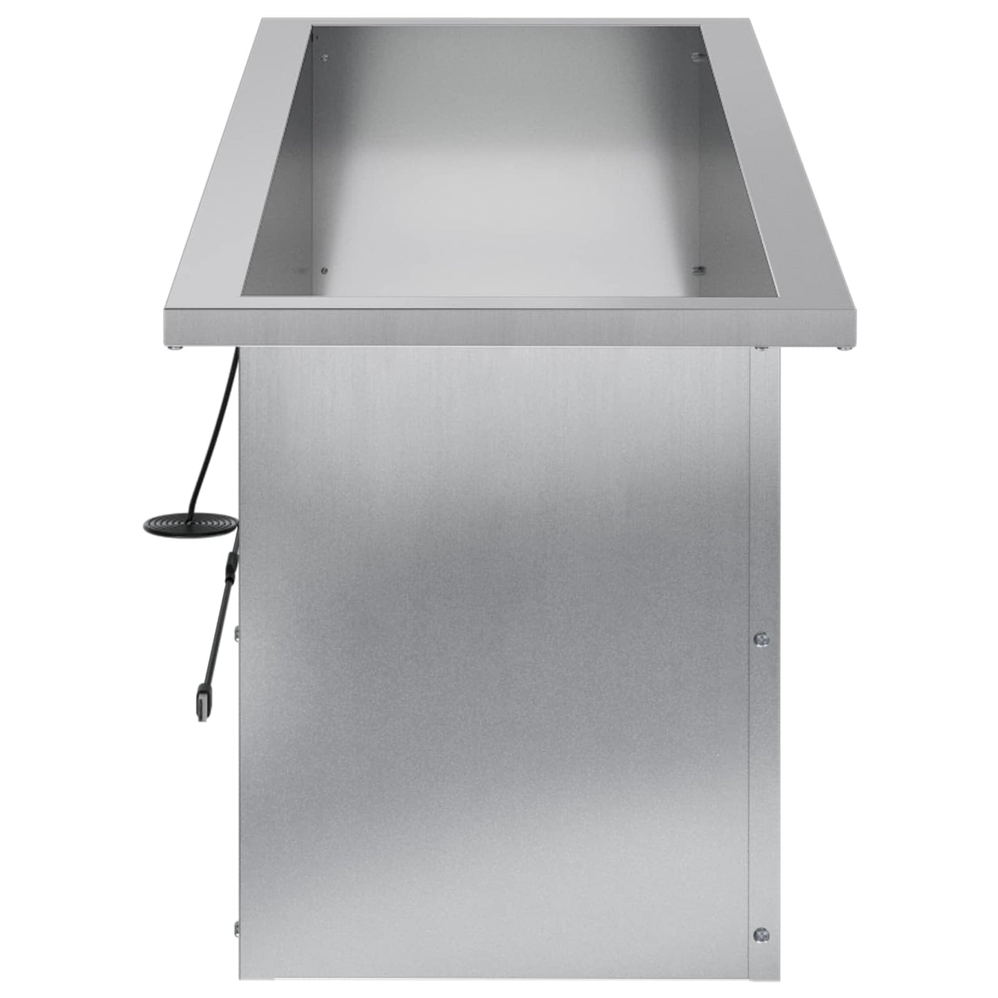 Led-es kerti virágláda 2 db Ezüst 30 x 100 x 30 cm