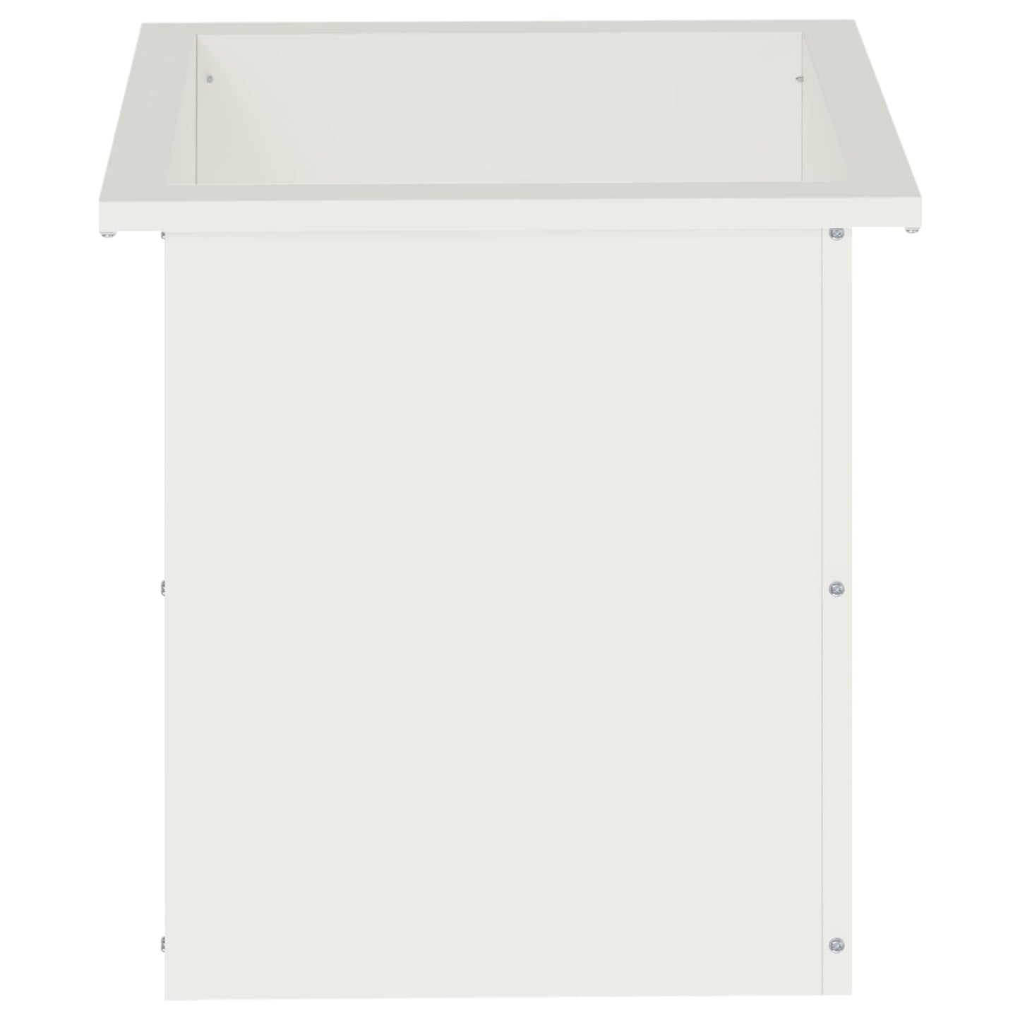 Led-es kerti virágláda 2 db Fehér 40 x 40 x 40 cm Acél