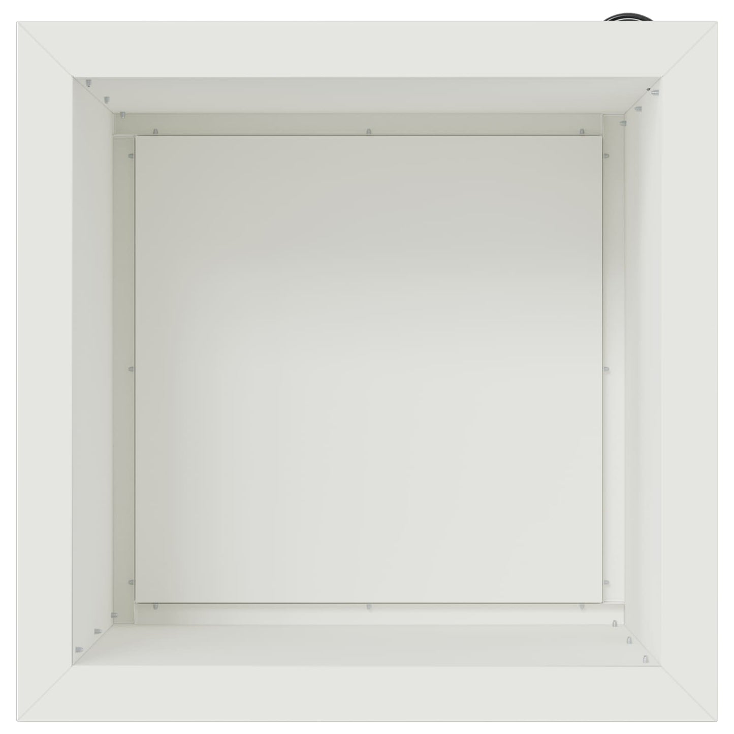 Led-es kerti virágláda 2 db Fehér 40 x 40 x 40 cm Acél