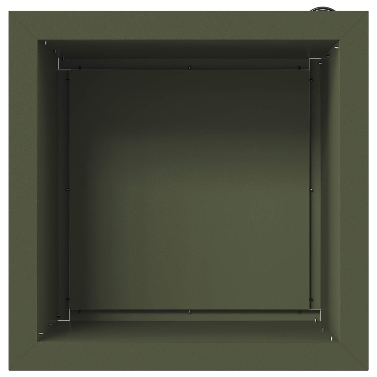 Led-es kerti virágláda 2 db Olajzöld 40 x 40 x 40 cm Acél