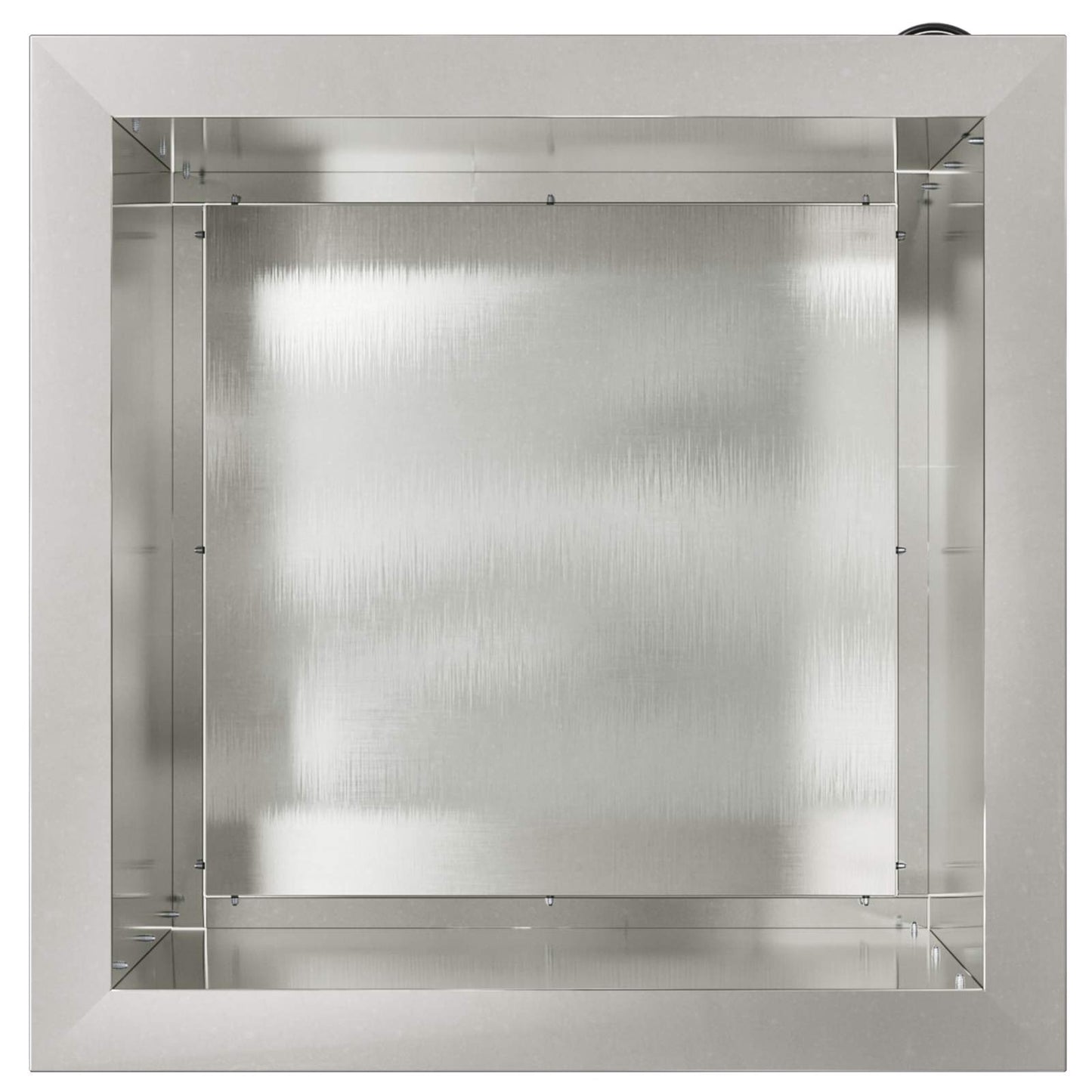 Led-es kerti virágláda Ezüst 40 x 40 x 40 cm Rozsdamentes Acél