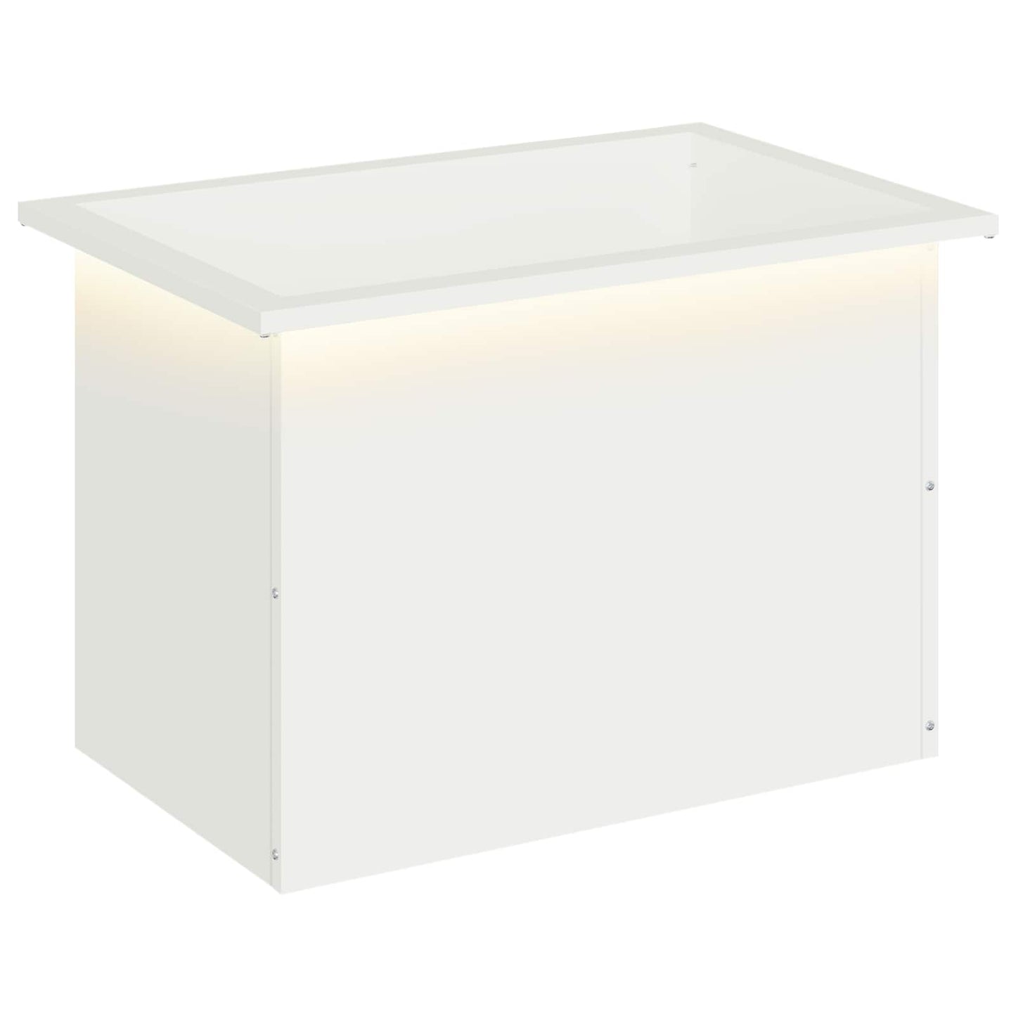 Led-es kerti virágláda Fehér 40 x 60 x 40 cm Acél