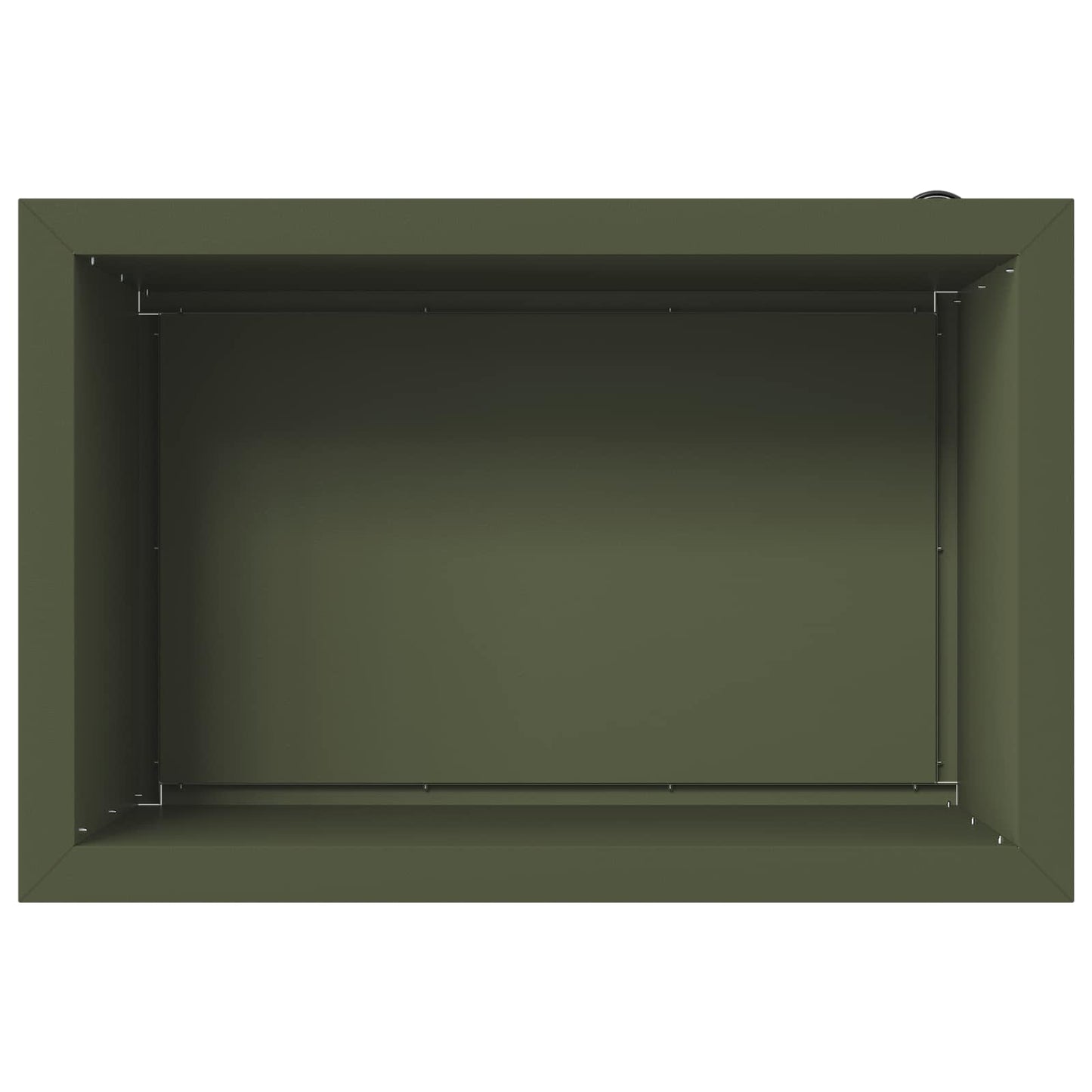 Led-es kerti virágláda Olajzöld 40 x 60 x 40 cm Acél