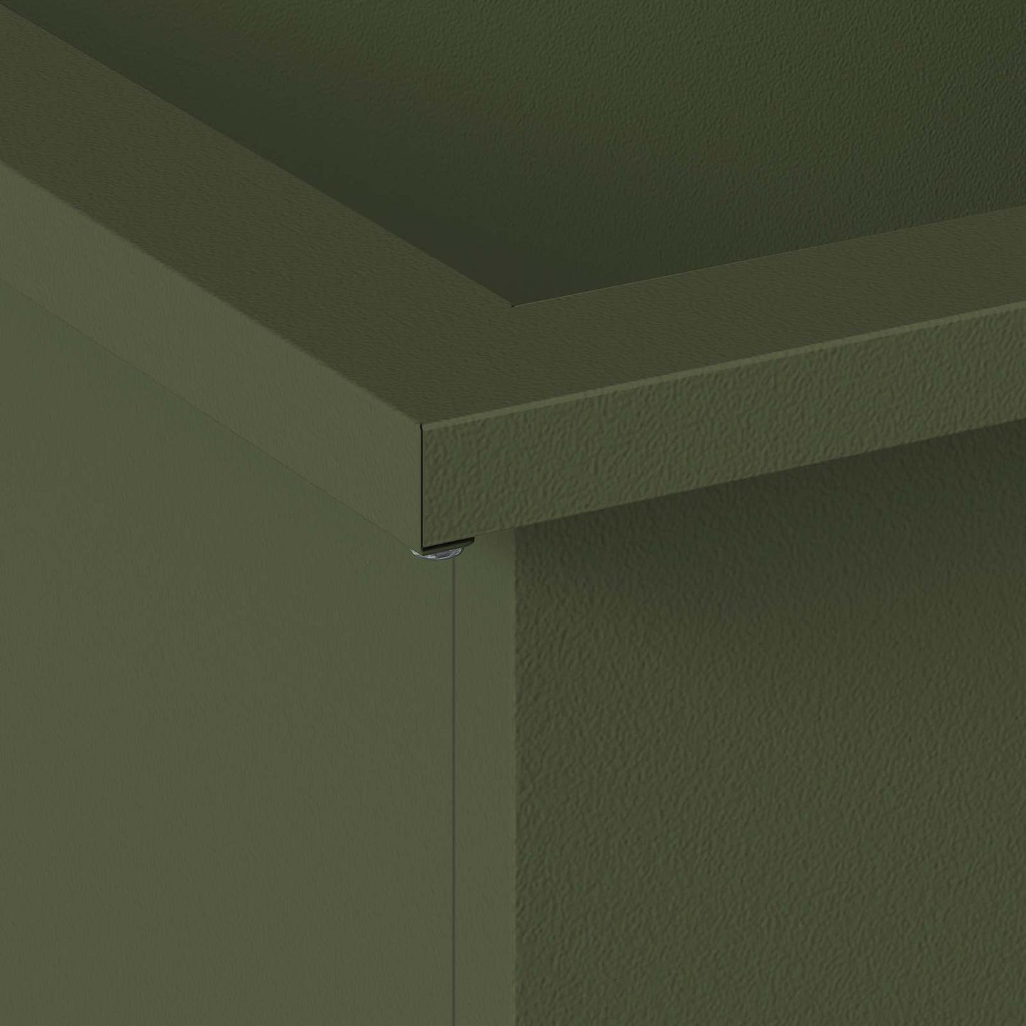 Led-es kerti virágláda 2 db Olajzöld 40 x 60 x 40 cm Acél
