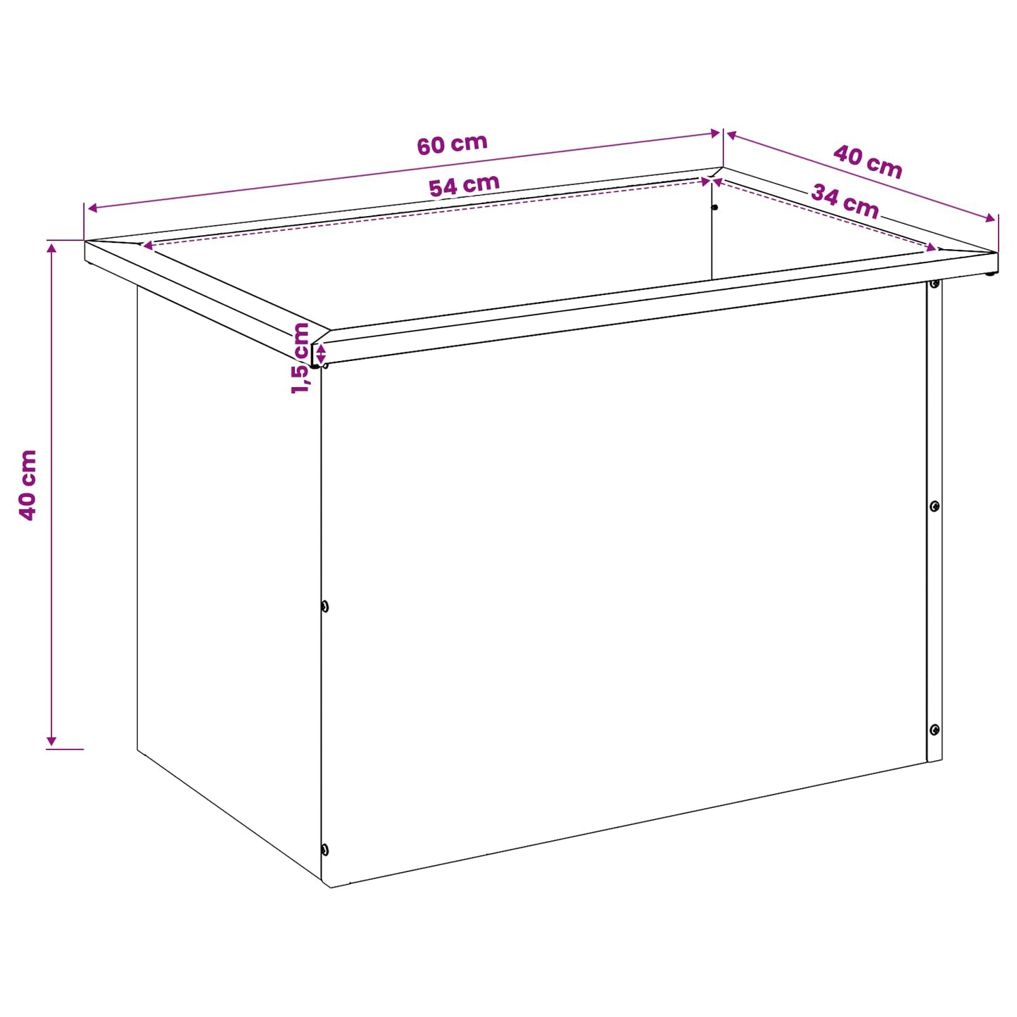 Led-es kerti virágláda 2 db Olajzöld 40 x 60 x 40 cm Acél