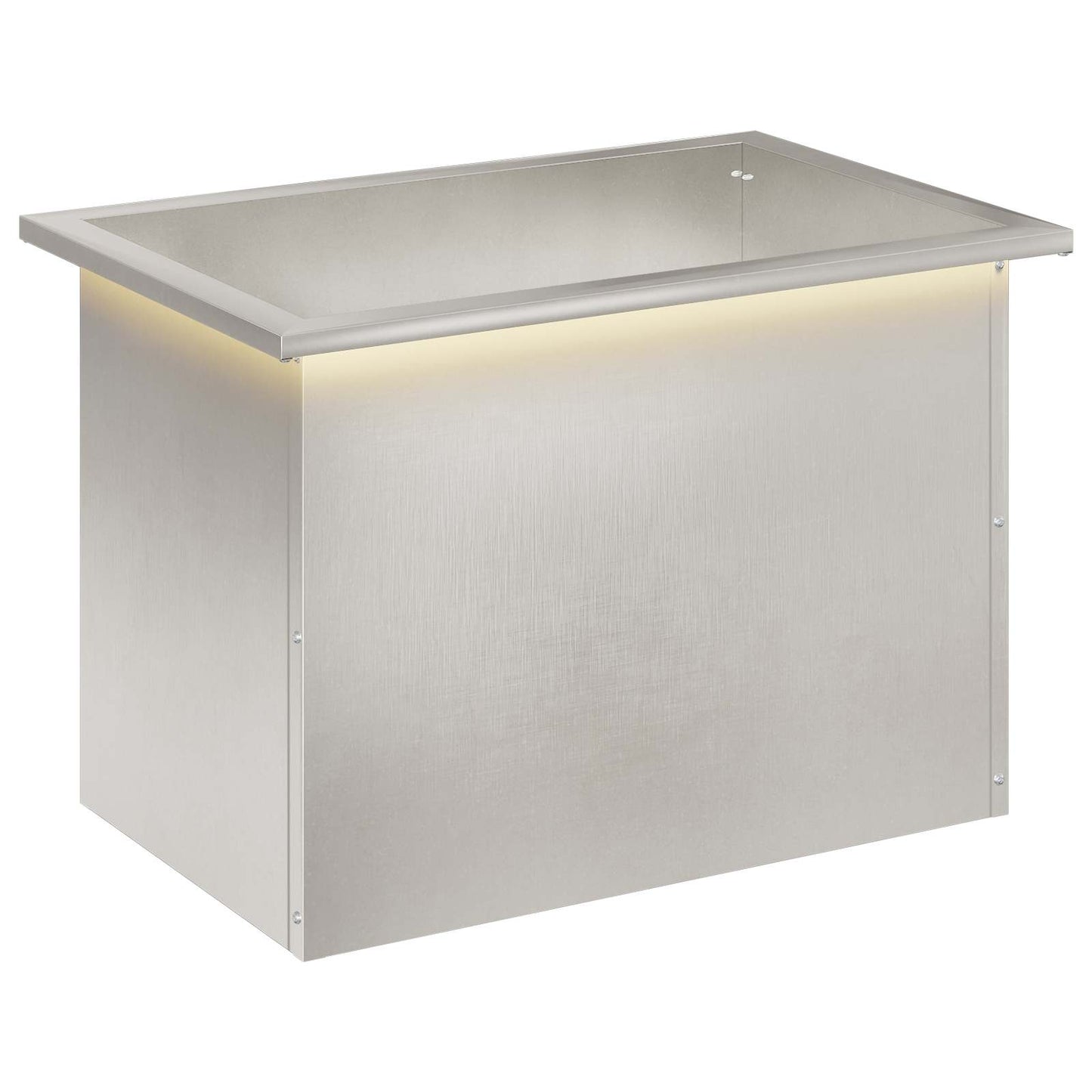 Led-es kerti virágláda Ezüst 40 x 60 x 40 cm Rozsdamentes Acél