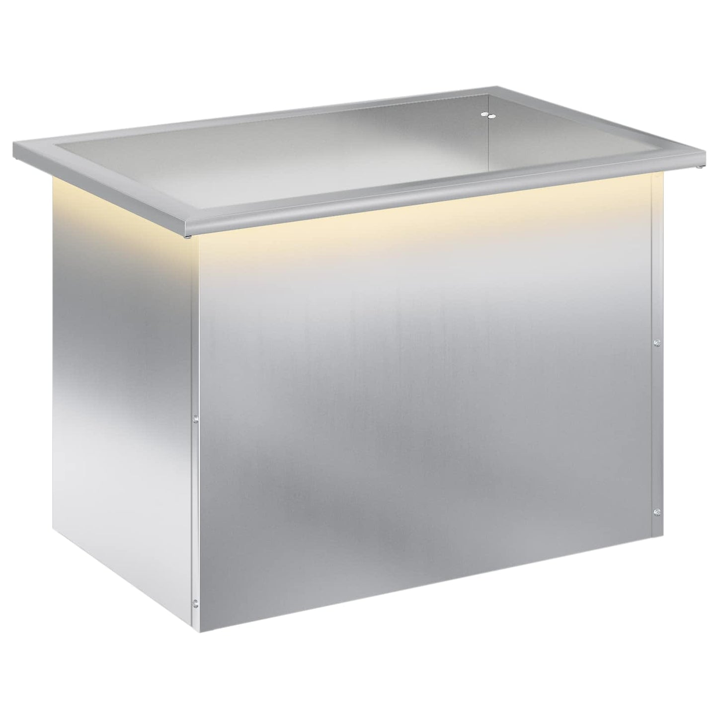 Led-es kerti virágláda Ezüst 40 x 60 x 40 cm Horganyzott Acél