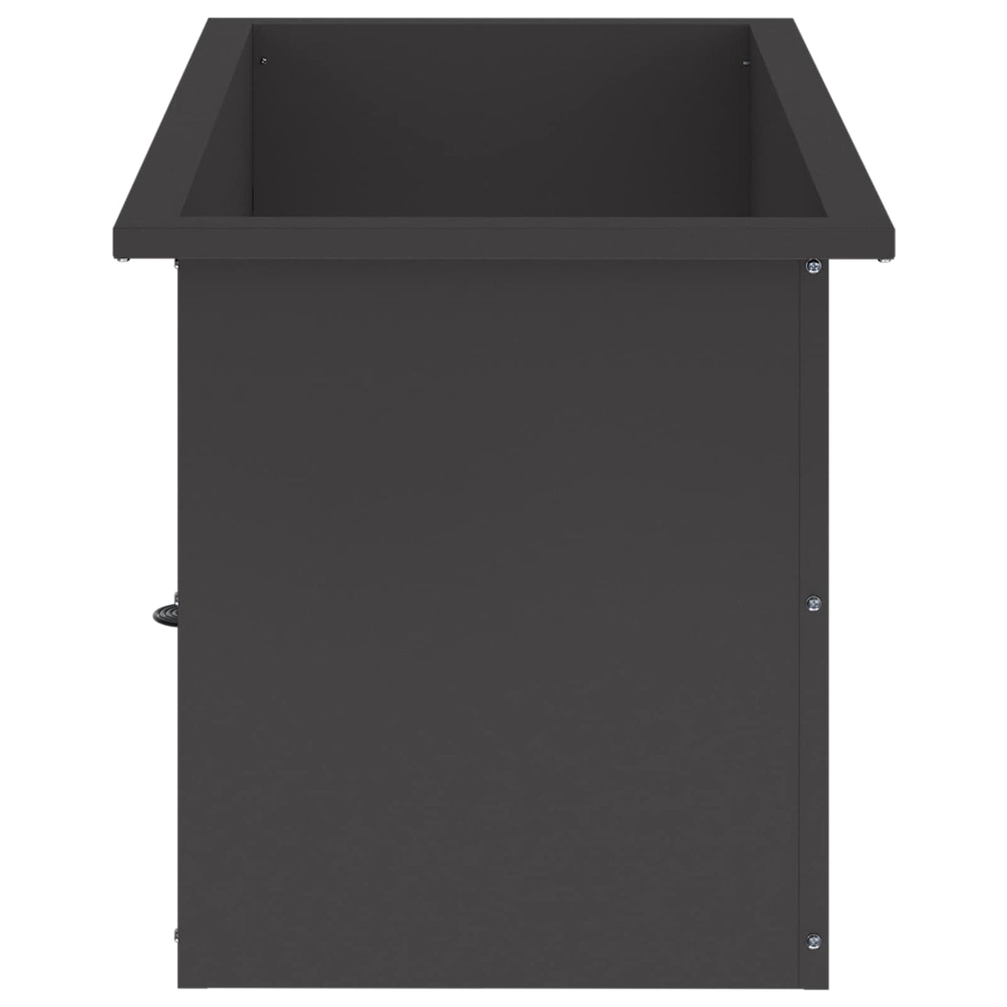 Led-es kerti virágláda 2 db Fekete 40 x 80 x 40 cm Acél