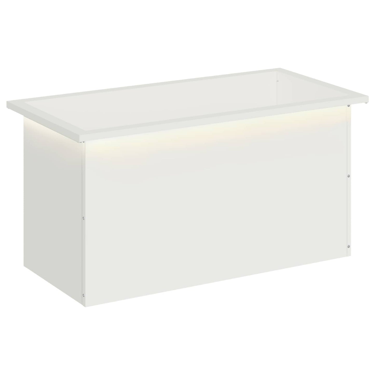 Led-es kerti virágláda Fehér 40 x 80 x 40 cm Acél