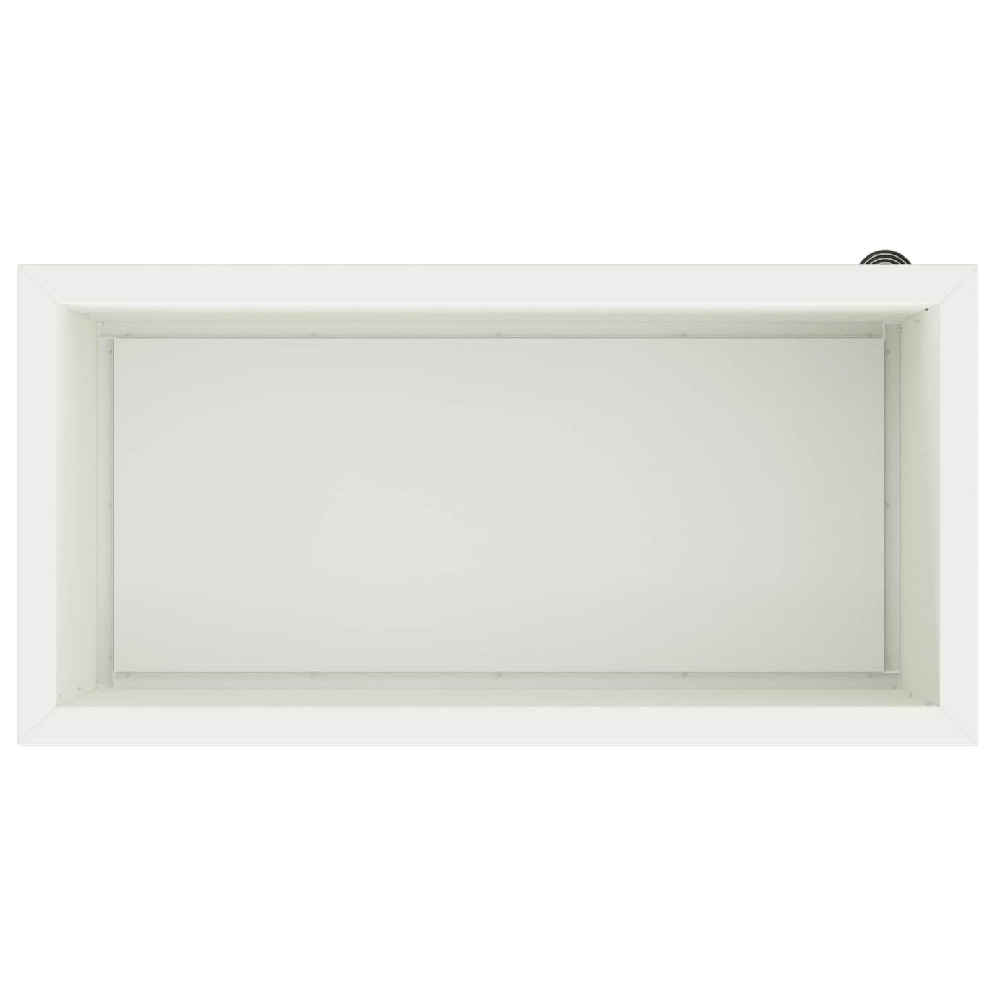 Led-es kerti virágláda Fehér 40 x 80 x 40 cm Acél