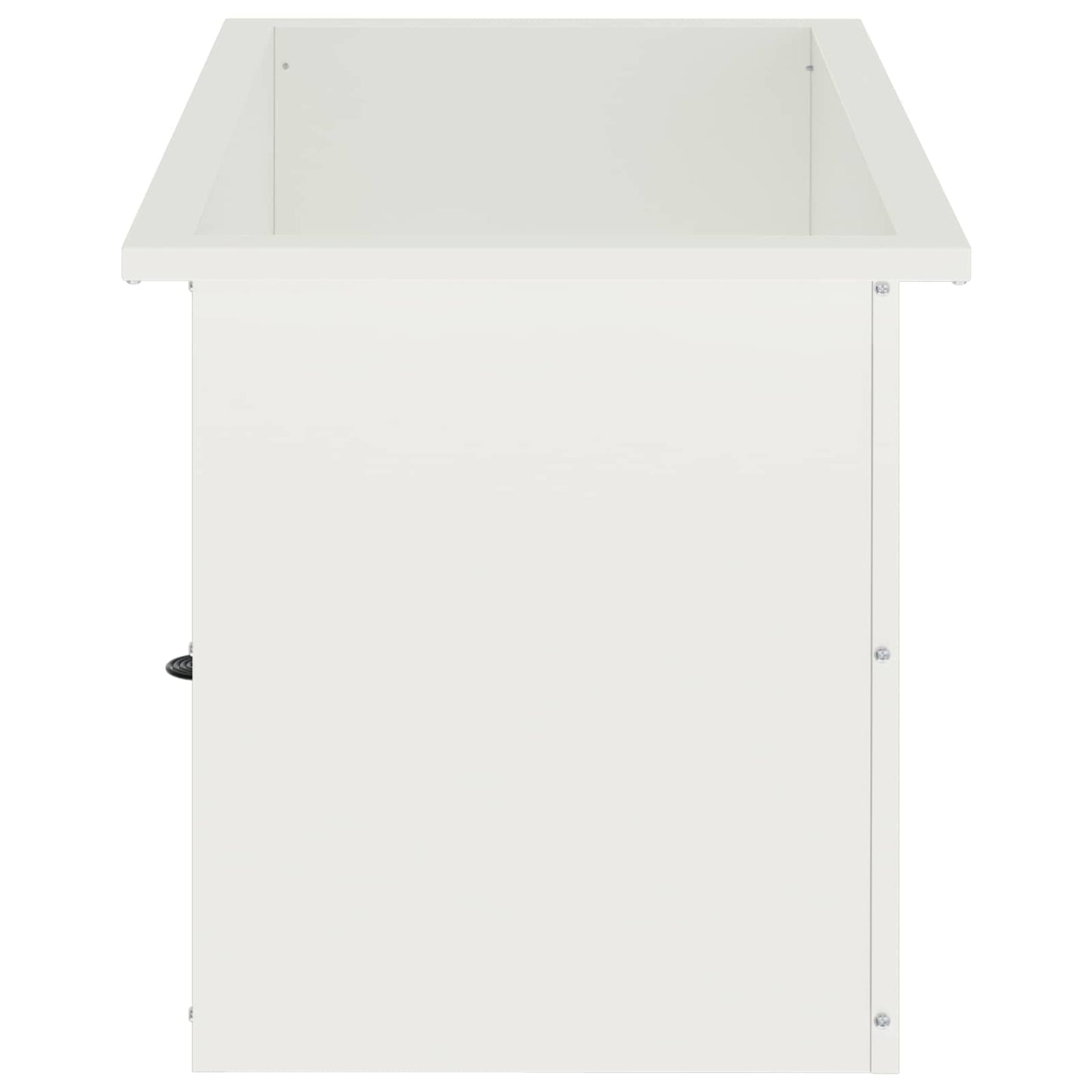 Led-es kerti virágláda 2 db Fehér 40 x 80 x 40 cm Acél