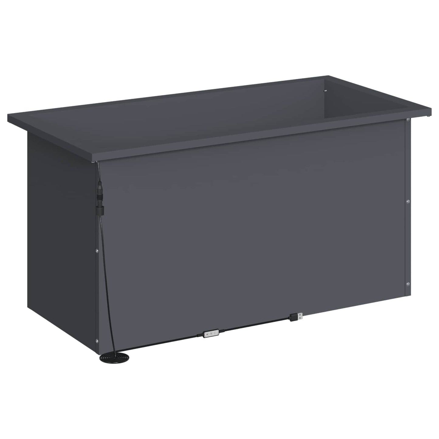 Led-es kerti virágláda 2 db Antracit 40 x 80 x 40 cm Acél