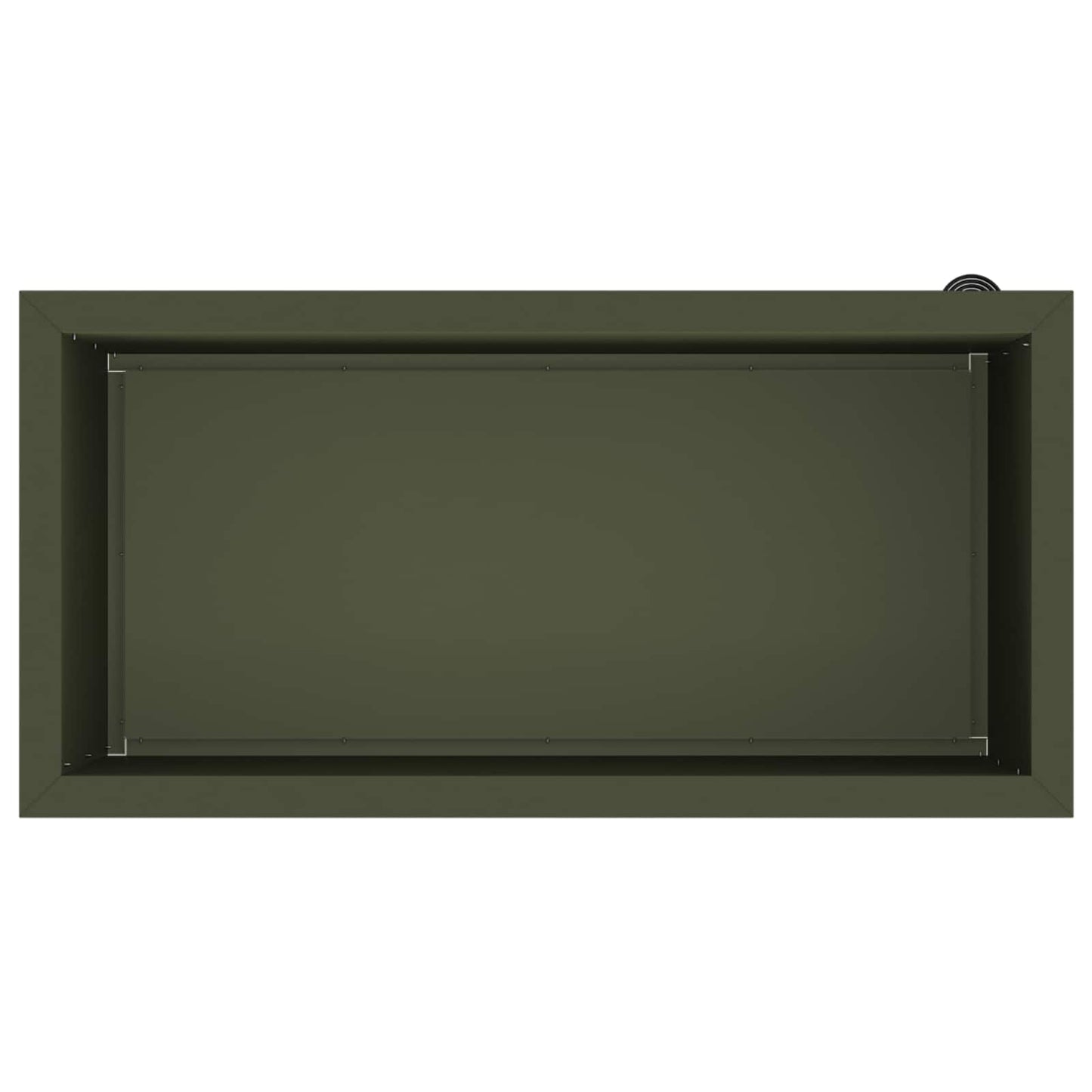 Led-es kerti virágláda Olajzöld 40 x 80 x 40 cm Acél