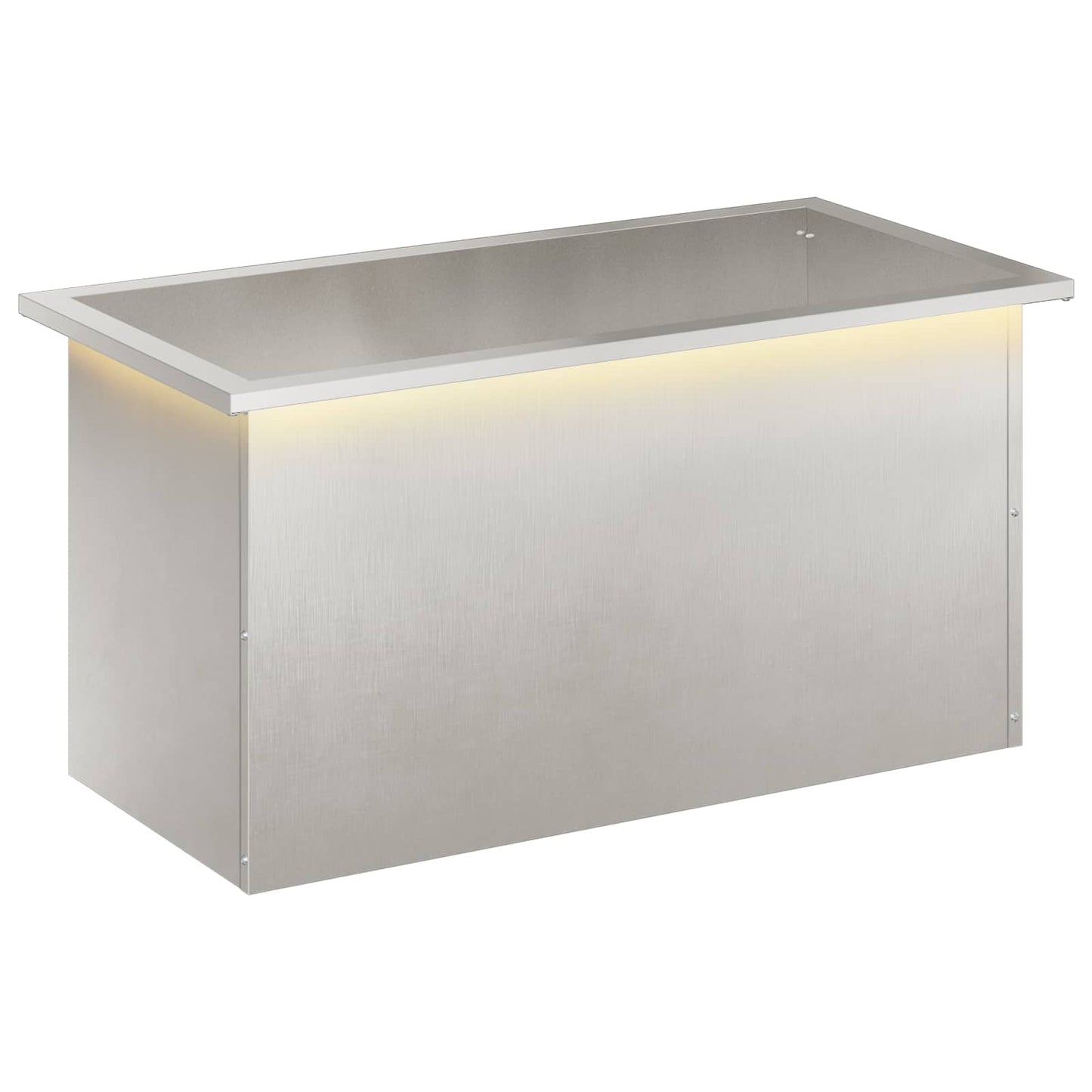 Led-es kerti virágláda Ezüst 40 x 80 x 40 cm Rozsdamentes Acél