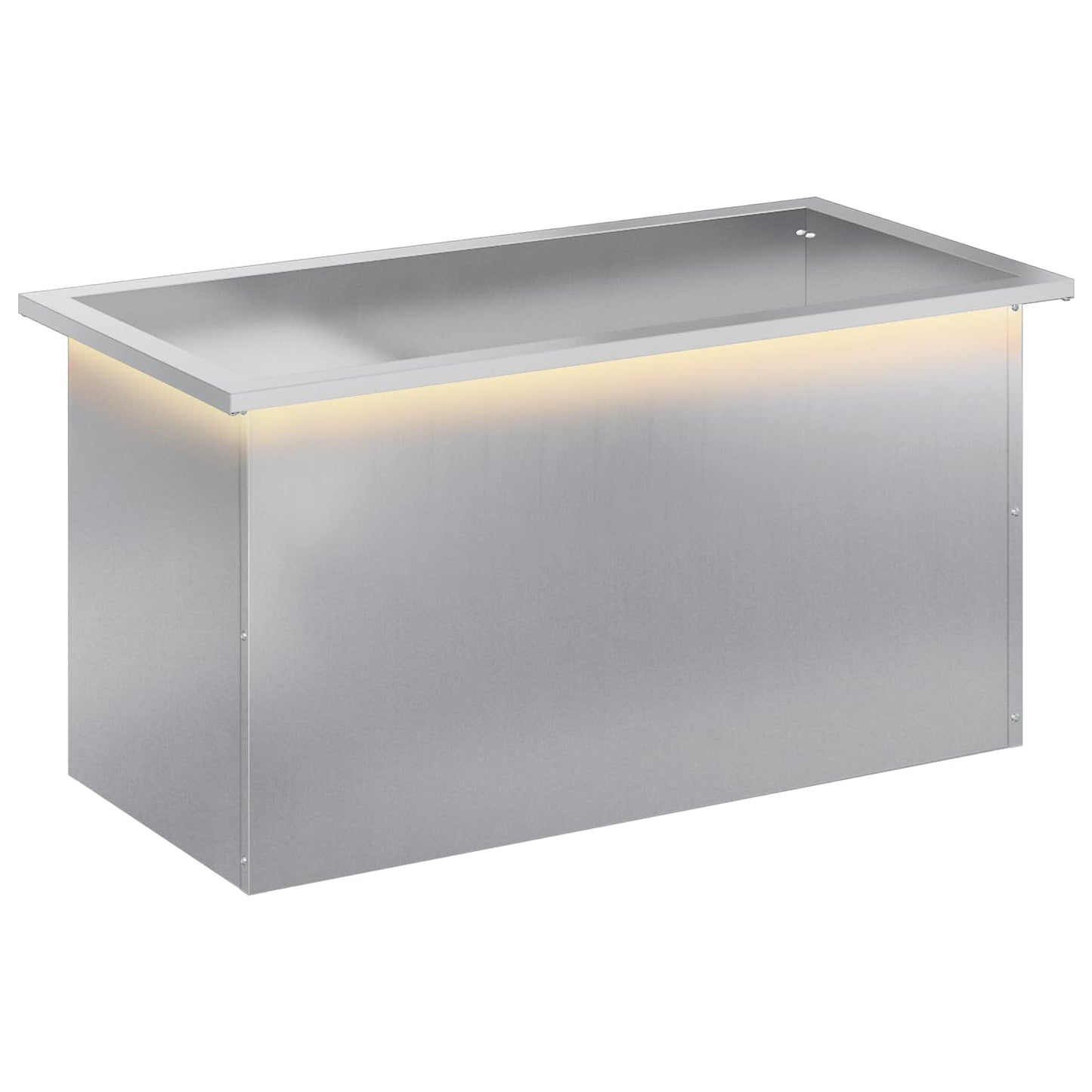 Led-es kerti virágláda Ezüst 40 x 80 x 40 cm Horganyzott Acél