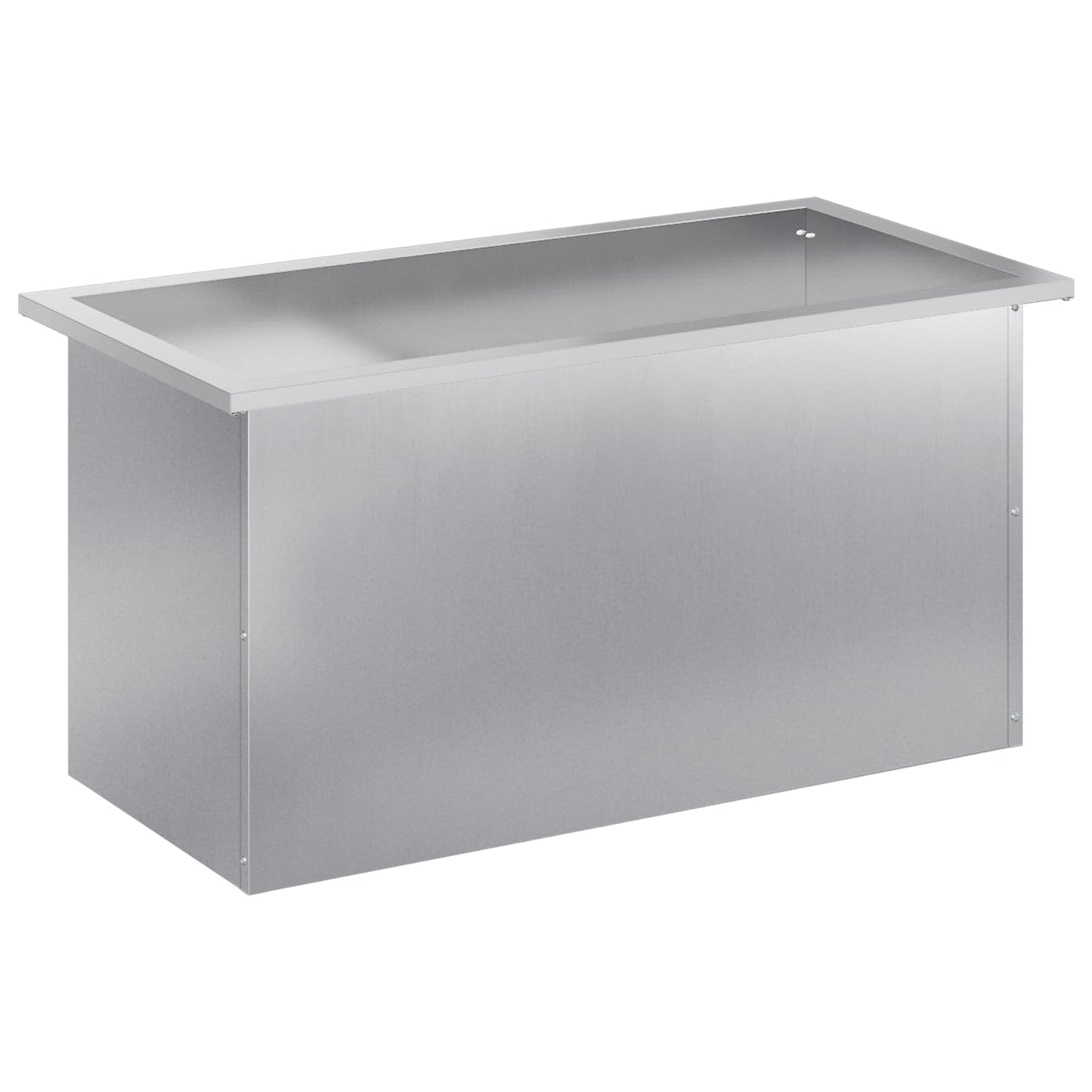 Led-es kerti virágláda Ezüst 40 x 80 x 40 cm Horganyzott Acél