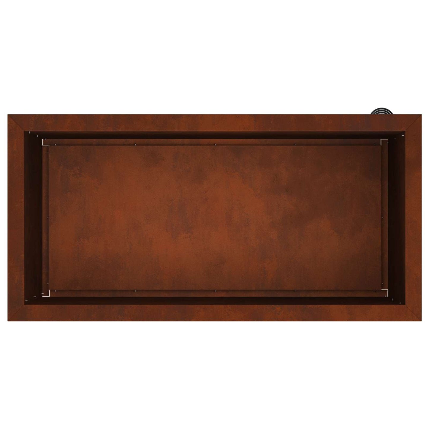 Led-es kerti virágláda 2 db Rozsdás 40 x 80 x 40 cm