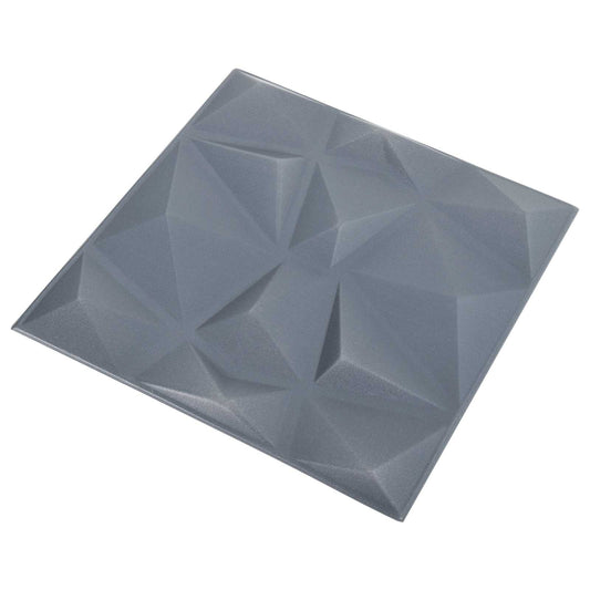 Fali panelek 12 db 50 x 50 cm Gyémánt Szürke XPS Hab