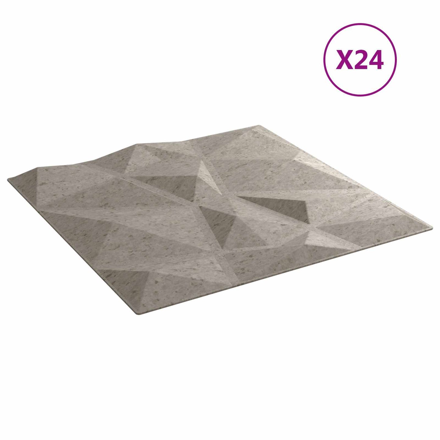 Fali panelek 24 db 50 x 50 cm Betonszürke XPS Hab