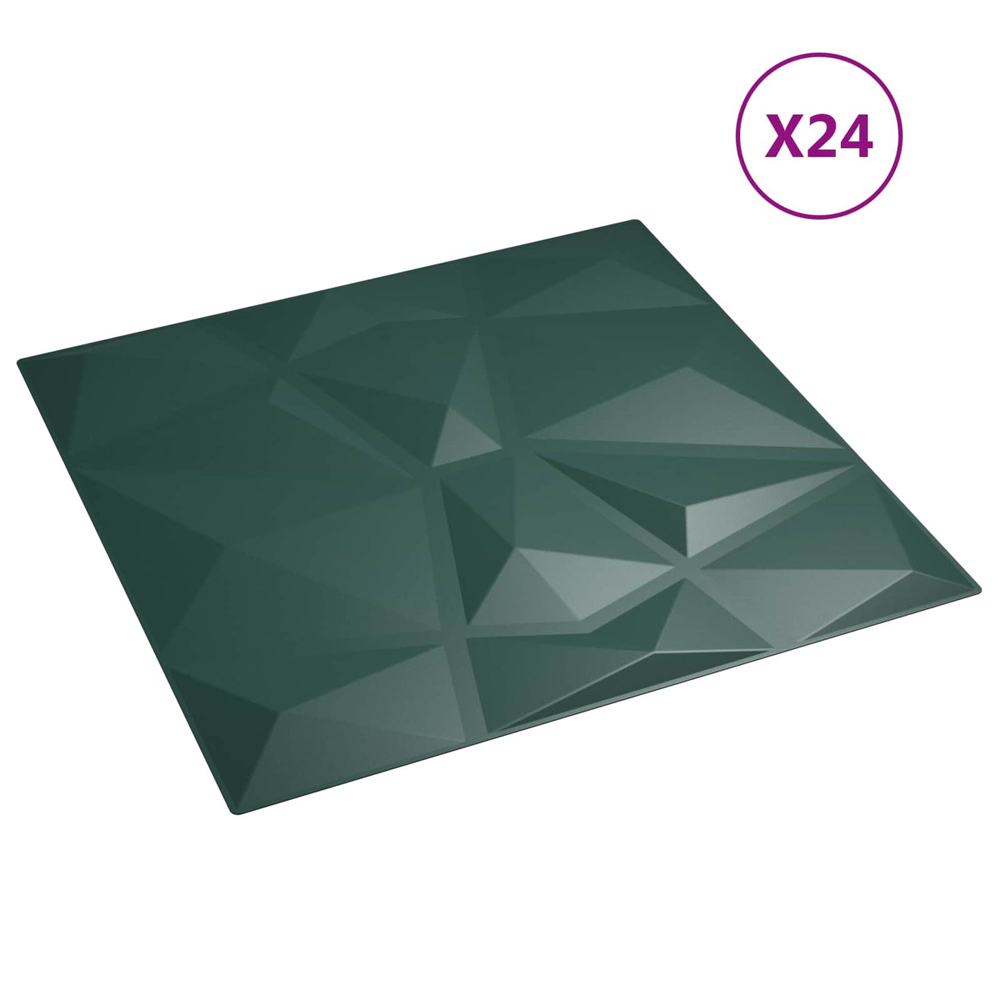 Fali panelek 24 db 50 x 50 cm Zöld XPS Hab