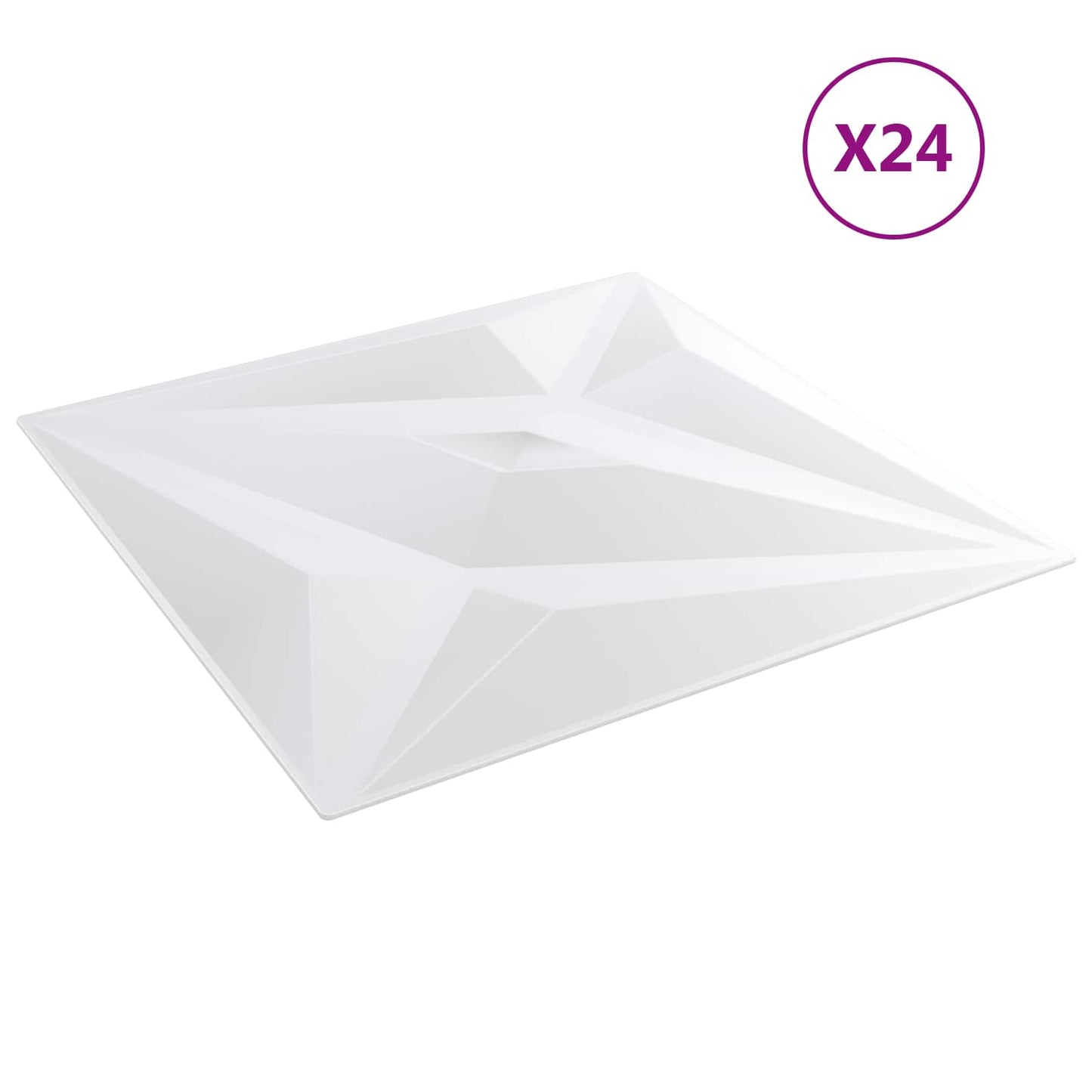 Fali panelek 24 db 50 x 50 cm Fehér Csillag XPS Hab