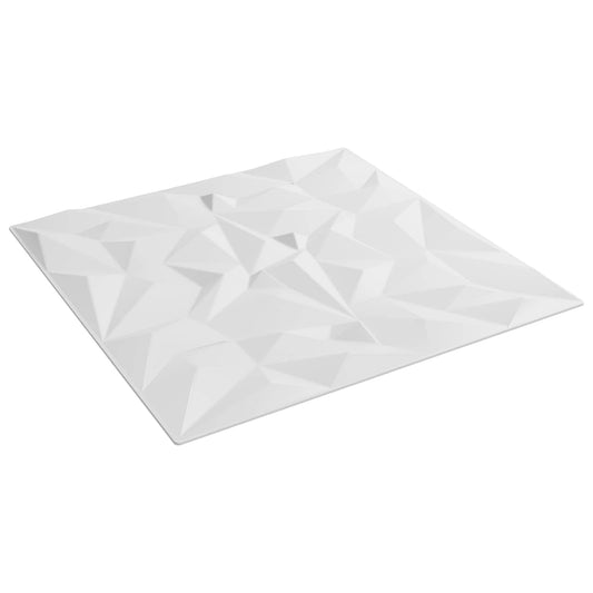 Fali panelek 12 pcs Fehér 50 x 50 cm XPS Hab