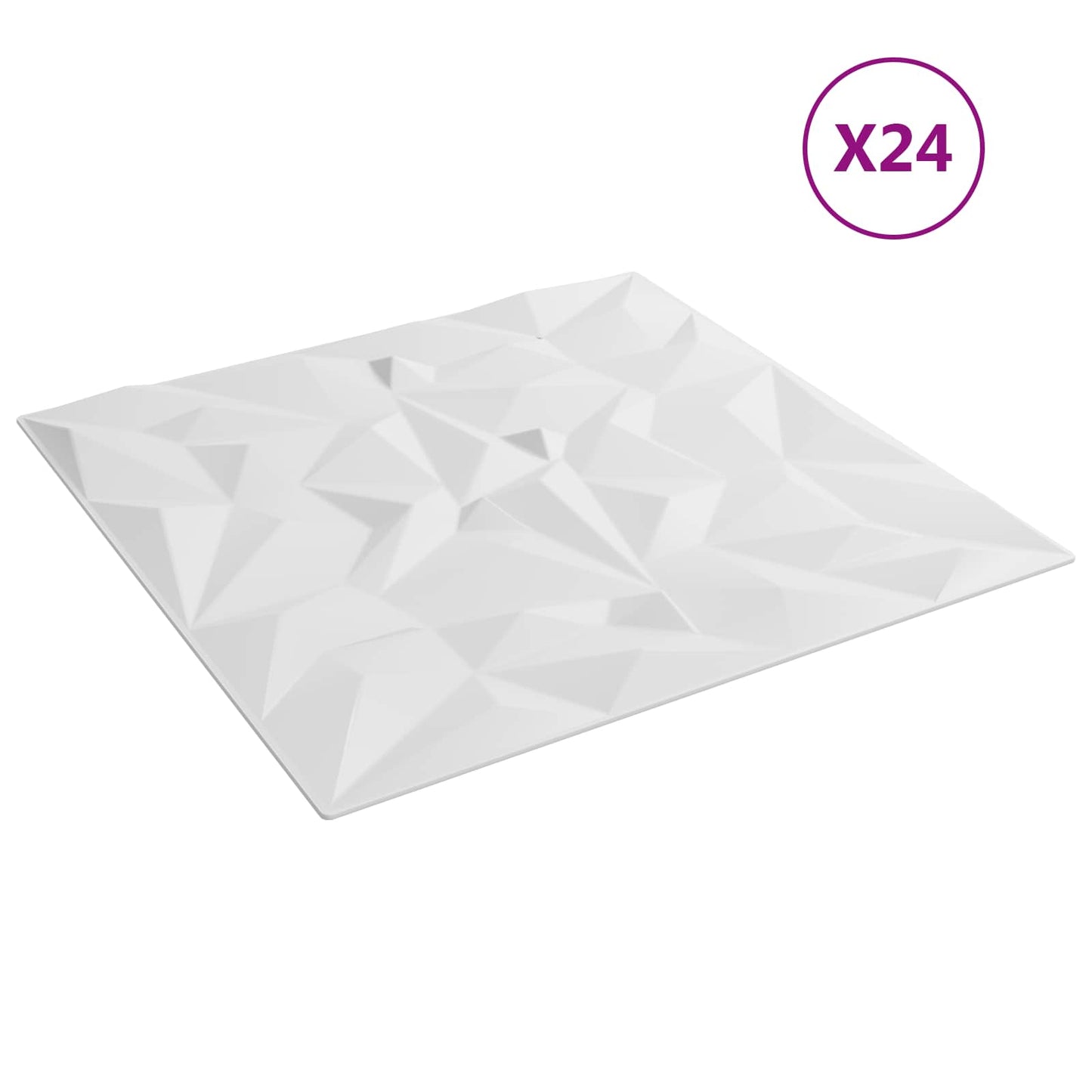 Fali panelek 24 db 50 x 50 cm Fehér XPS Hab