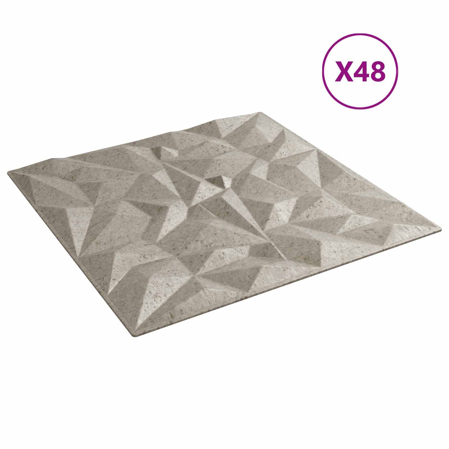 Fali panelek 48 db 50 x 50 cm Ametiszt Beton XPS Hab