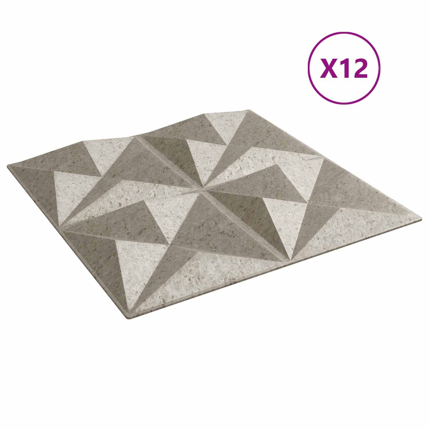 Fali panelek 12 db 50 x 50 cm Origami Beton XPS Hab
