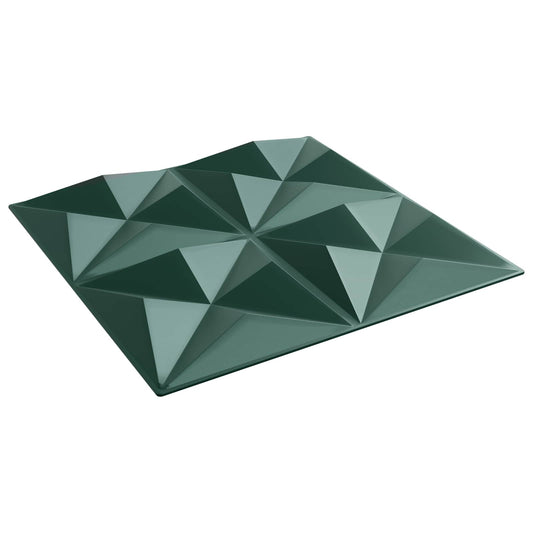 Fali panelek 24 pcs Origami Zöld 50 x 50 cm XPS Hab