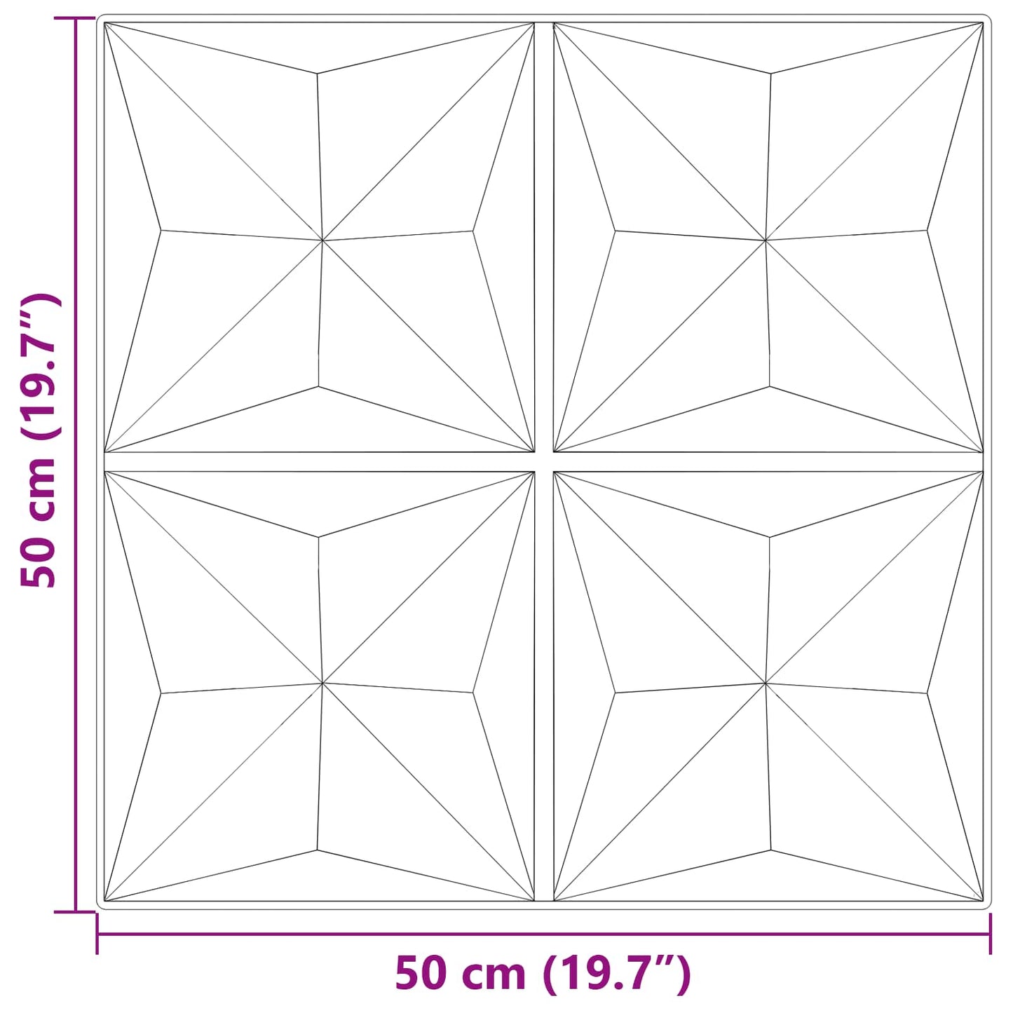 Fali panelek 24 db 50 x 50 cm Origami Zöld XPS Hab
