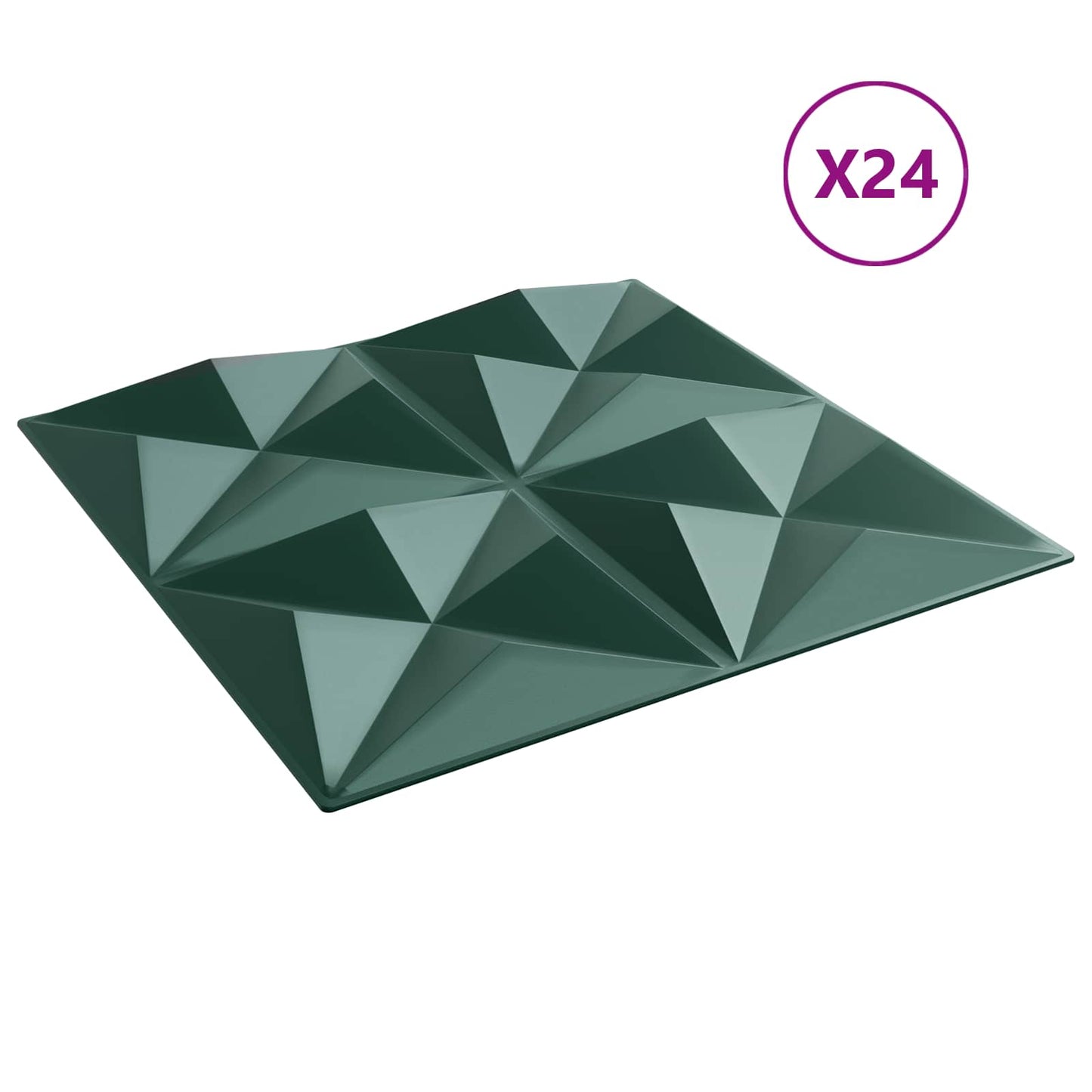 Fali panelek 24 db 50 x 50 cm Origami Zöld XPS Hab