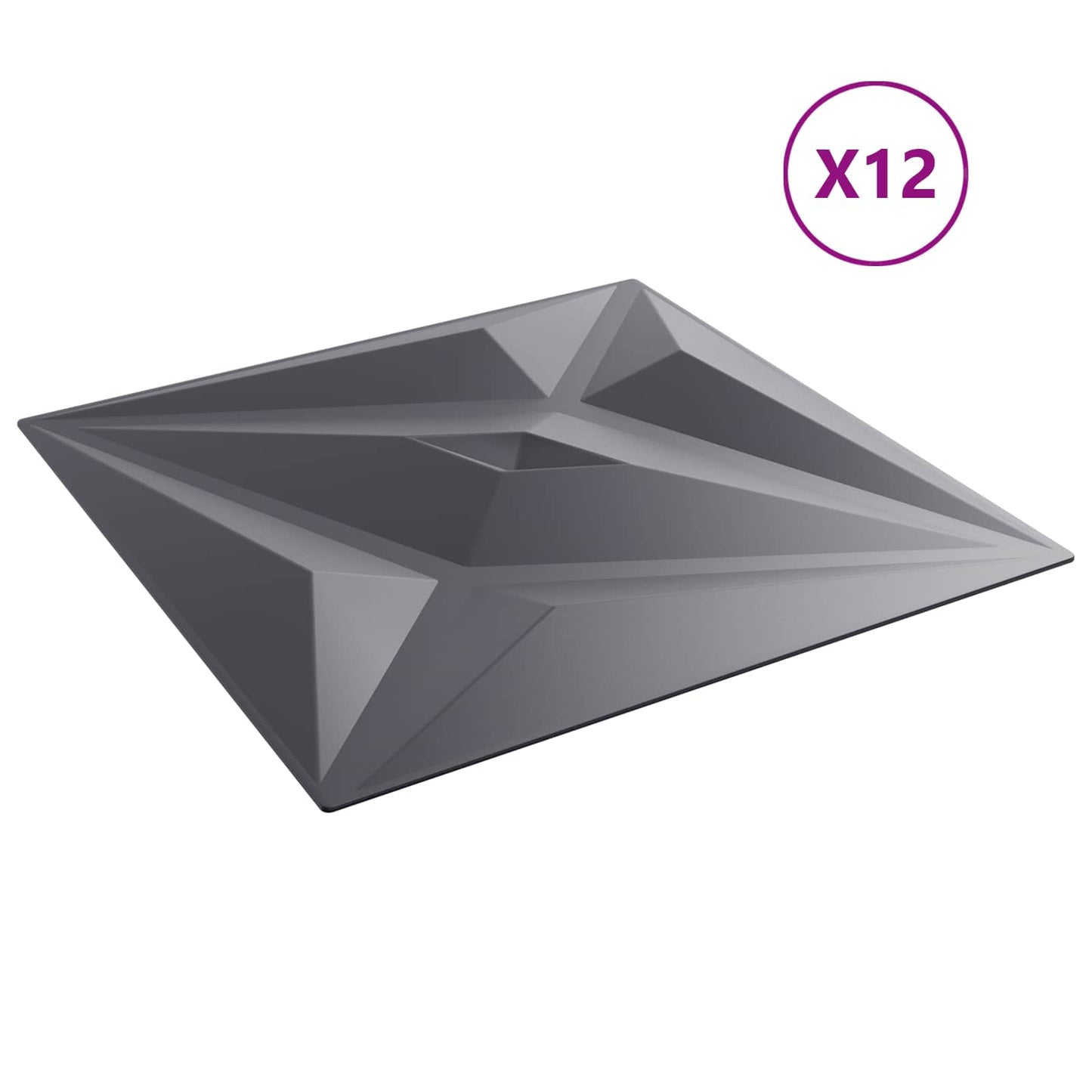 Fali panelek 12 db 50 x 50 cm Csillag Szürke XPS Hab