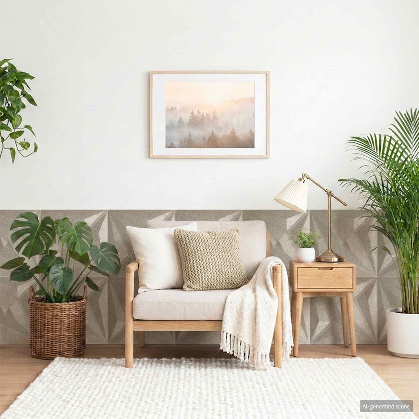 Fali panelek 12 db 50 x 50 cm Csillag Beton XPS Hab
