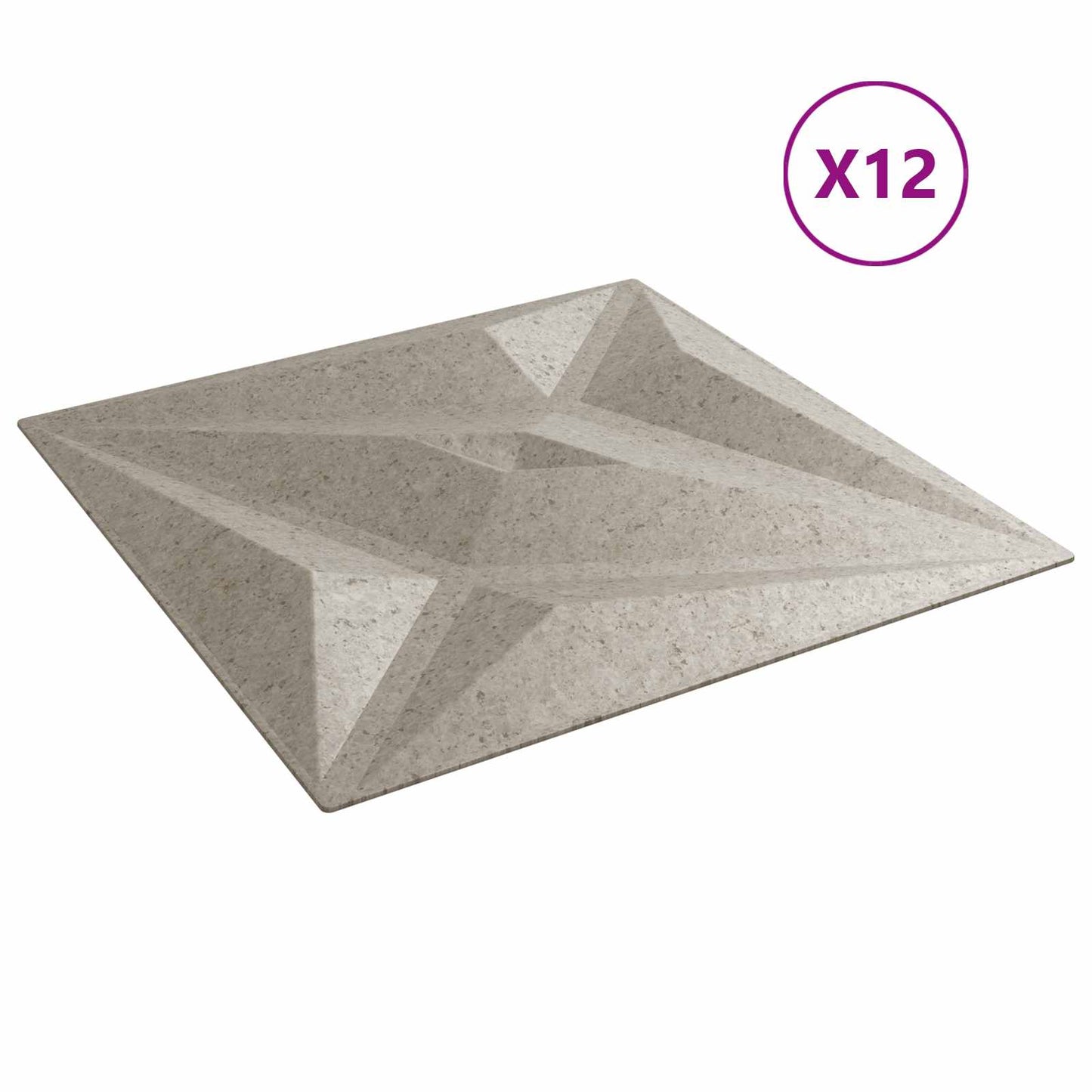 Fali panelek 12 db 50 x 50 cm Csillag Beton XPS Hab
