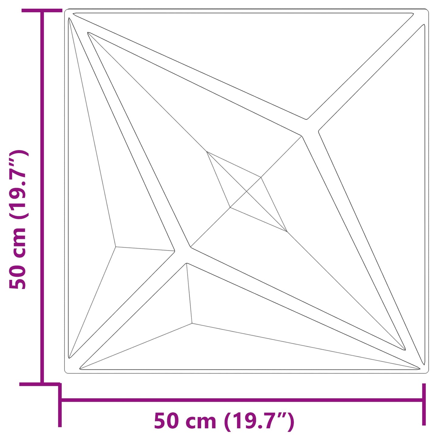 Fali panelek 12 db 50 x 50 cm Csillag Zöld XPS Hab