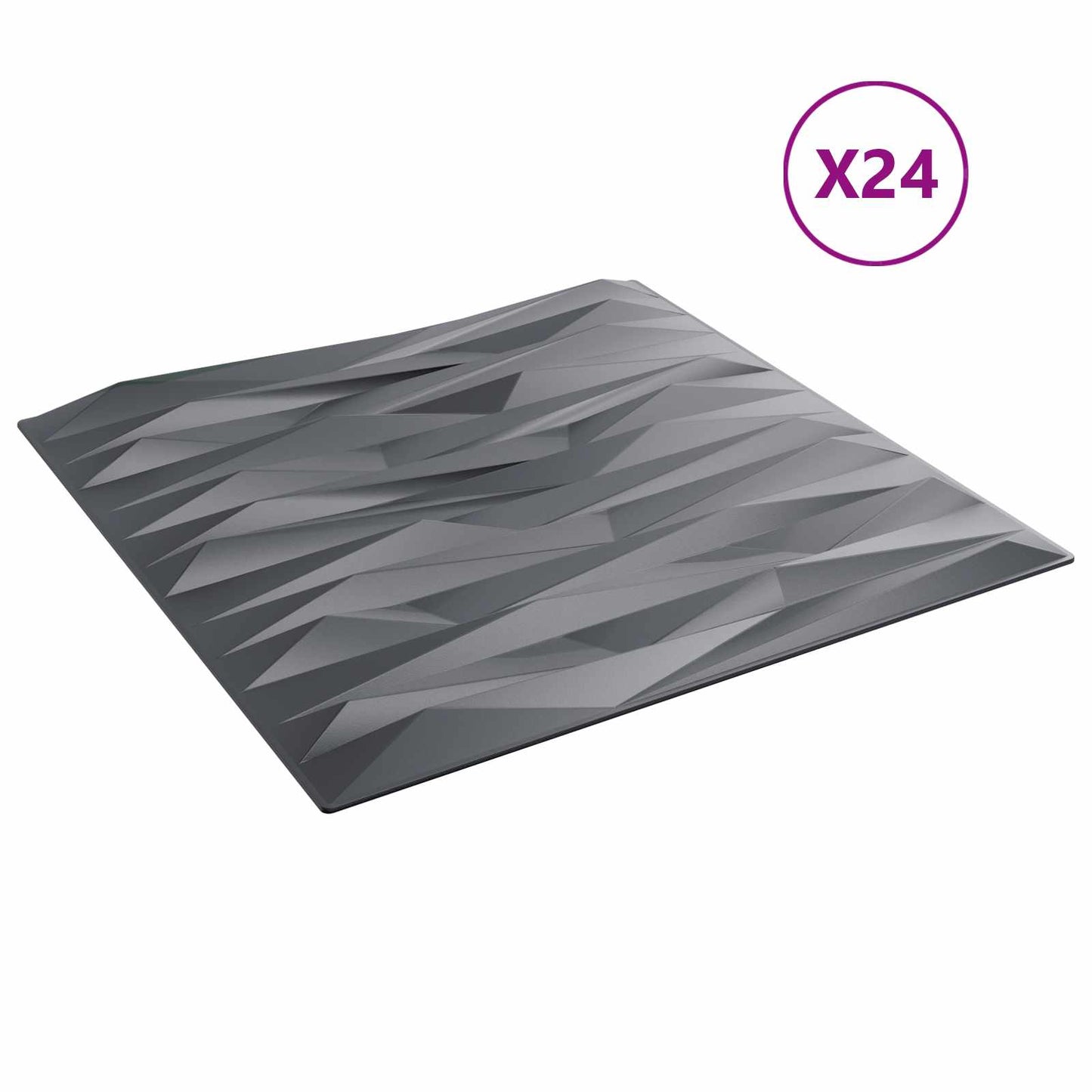 Fali panelek 24 db 50 x 50 cm Kőszürke XPS Hab