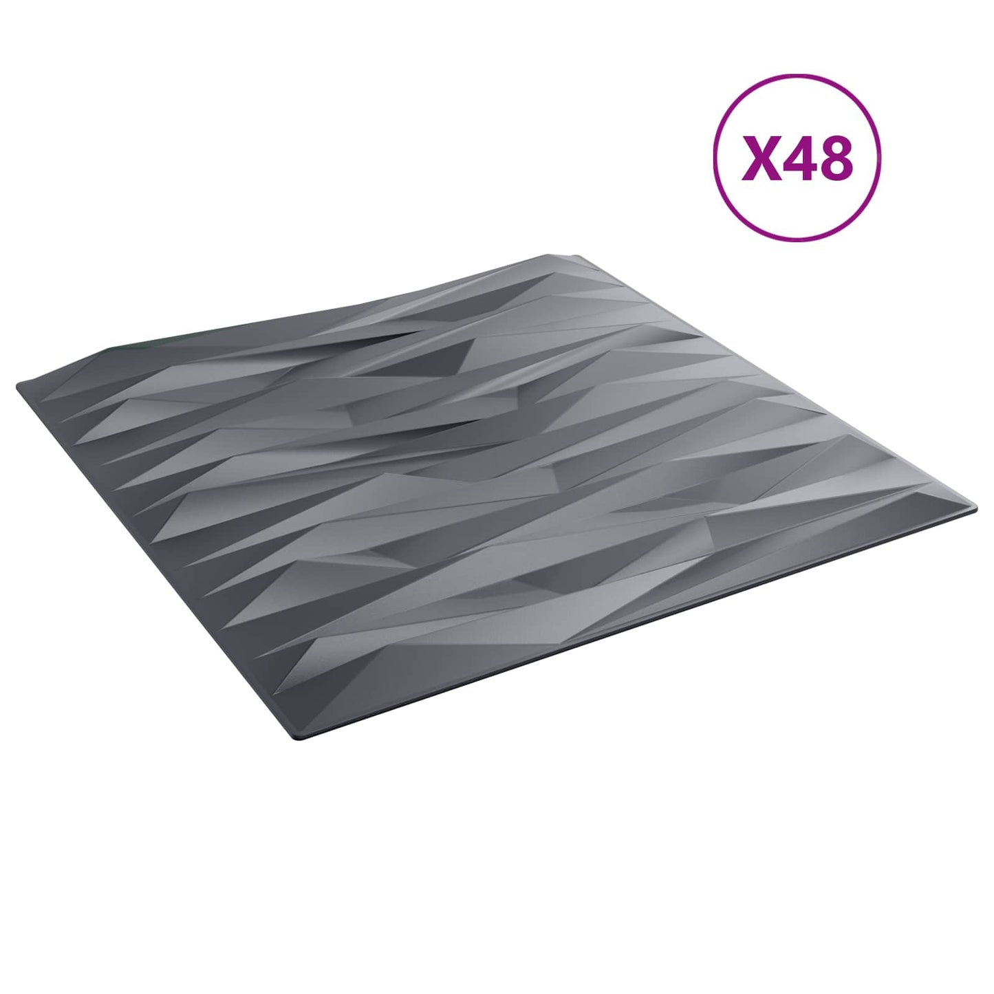 Fali panelek 48 db 50 x 50 cm Kőszürke XPS Hab