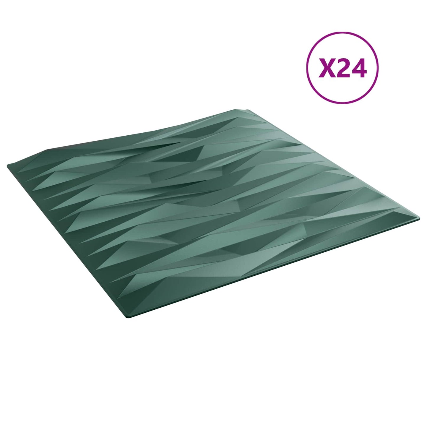 Fali panelek 24 db 50 x 50 cm Kő Zöld XPS Hab