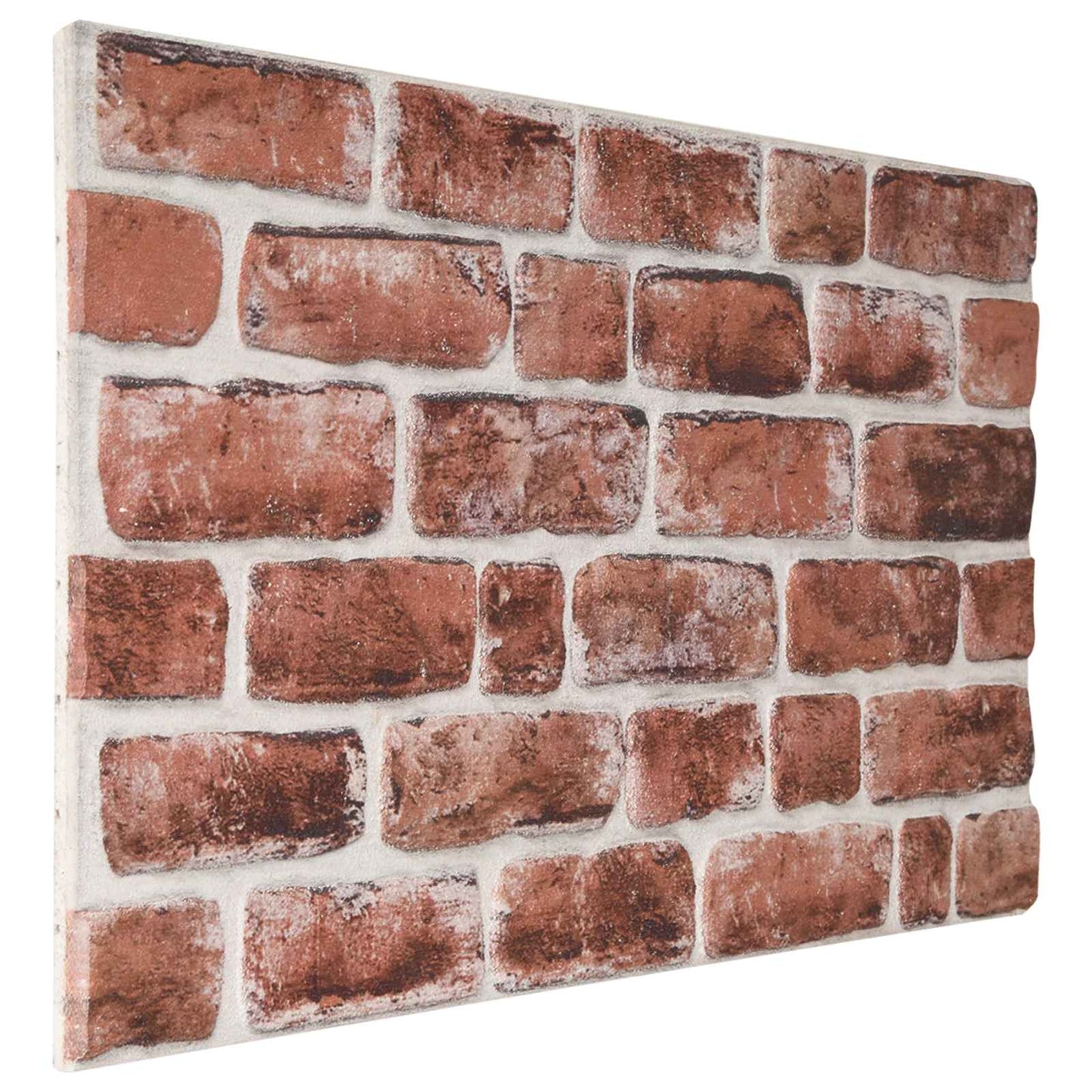 Fali panelek 10 db 100 x 50 cm Sötétbarna és fehér EPS Hab