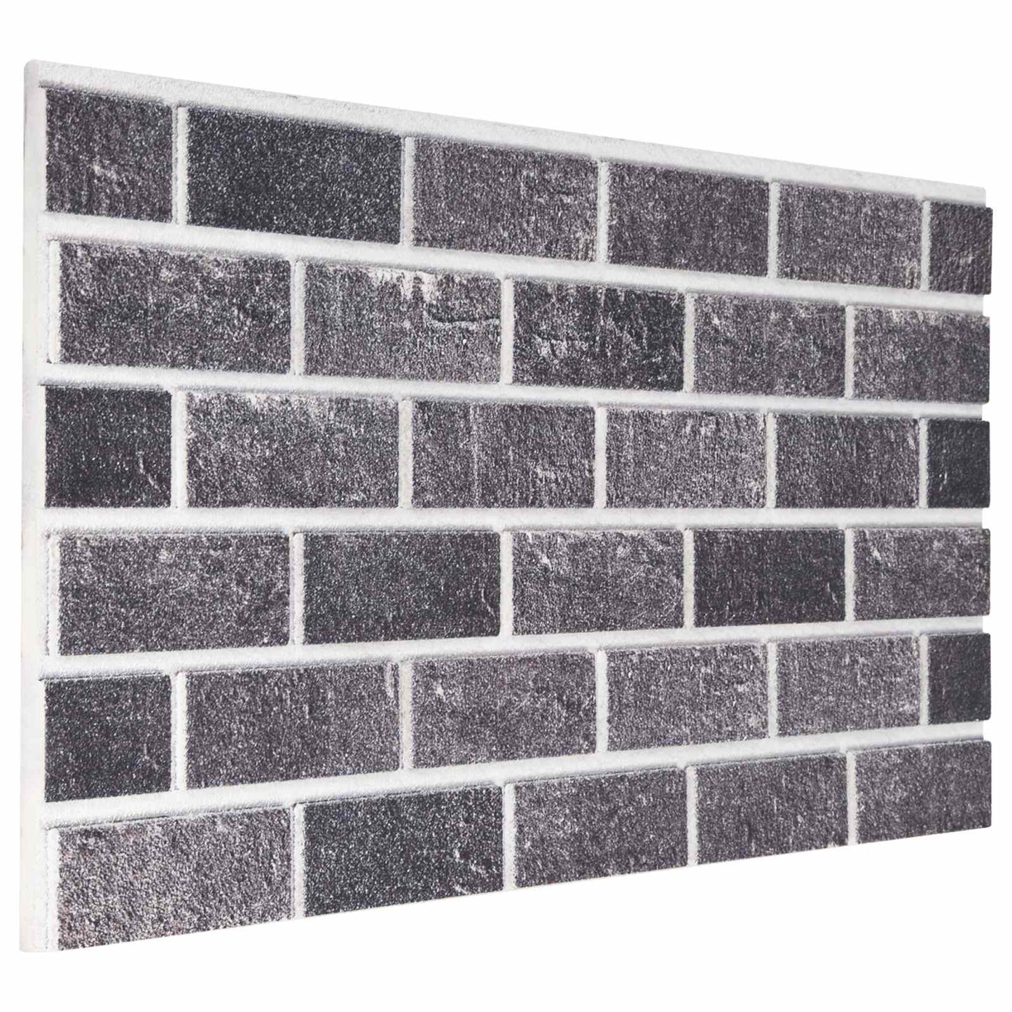 Fali panelek 10 db 100 x 50 cm Fekete és Szürke EPS Hab