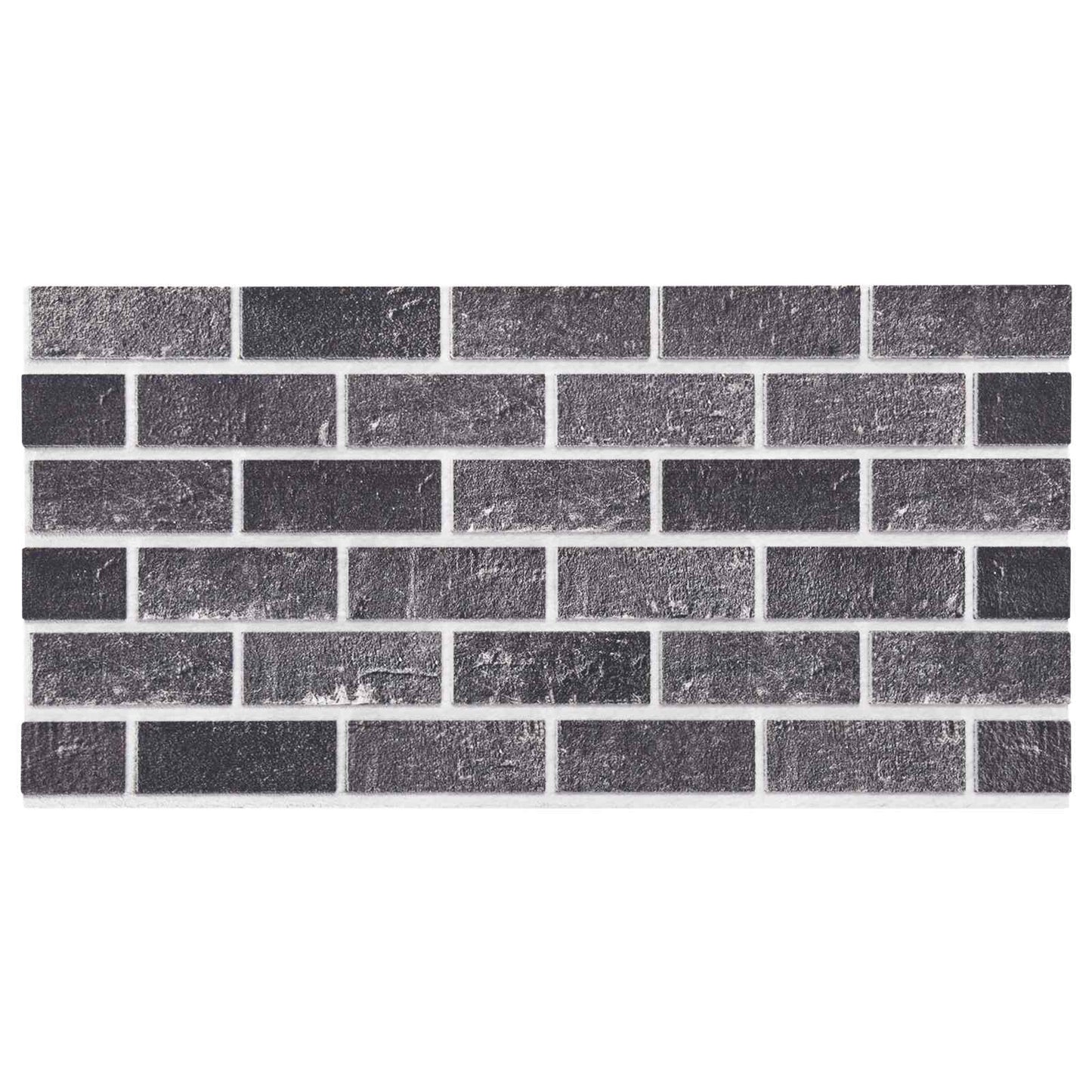 Fali panelek 10 db 100 x 50 cm Fekete és Szürke EPS Hab