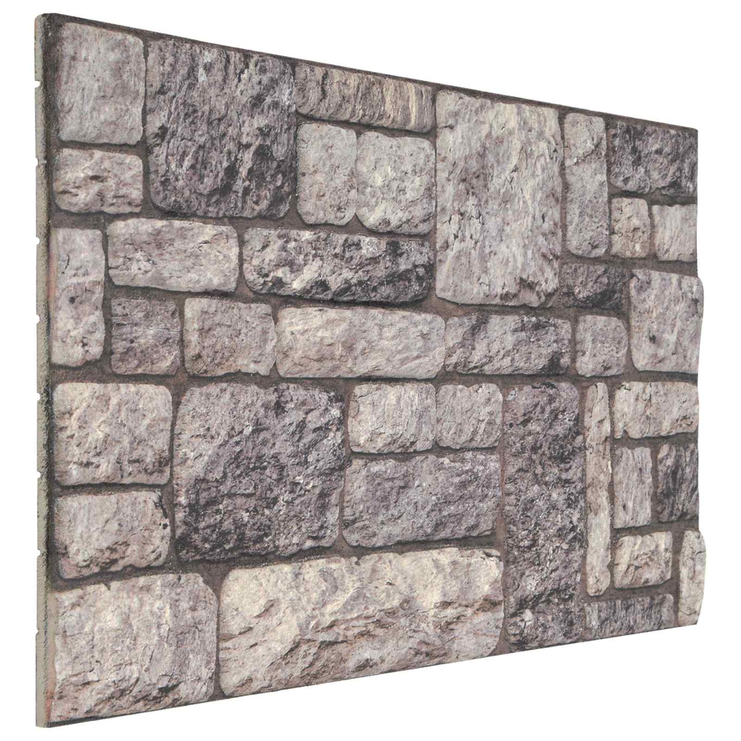 Fali panelek 10 db 100 x 50 cm Szürke és Fehér EPS Hab