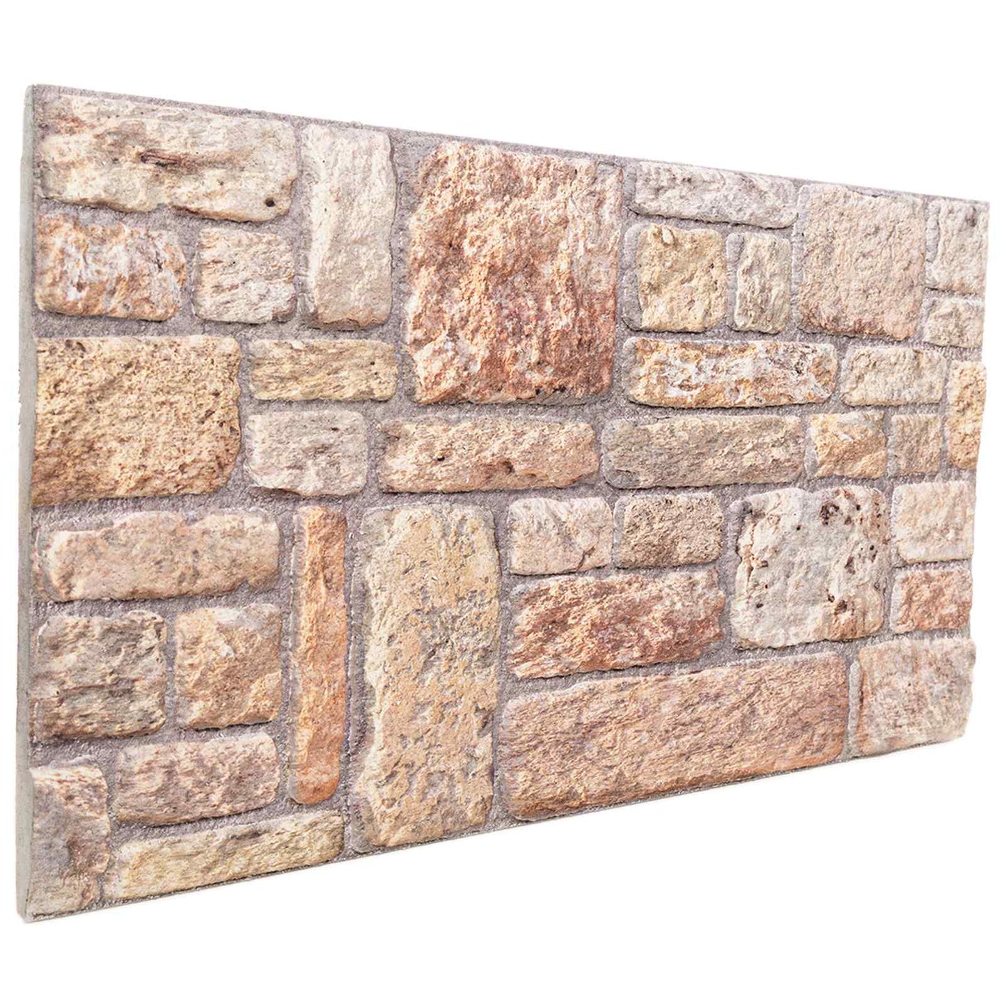Fali panelek 10 pcs Világosbarna és Fehér 100 x 50 cm EPS Hab